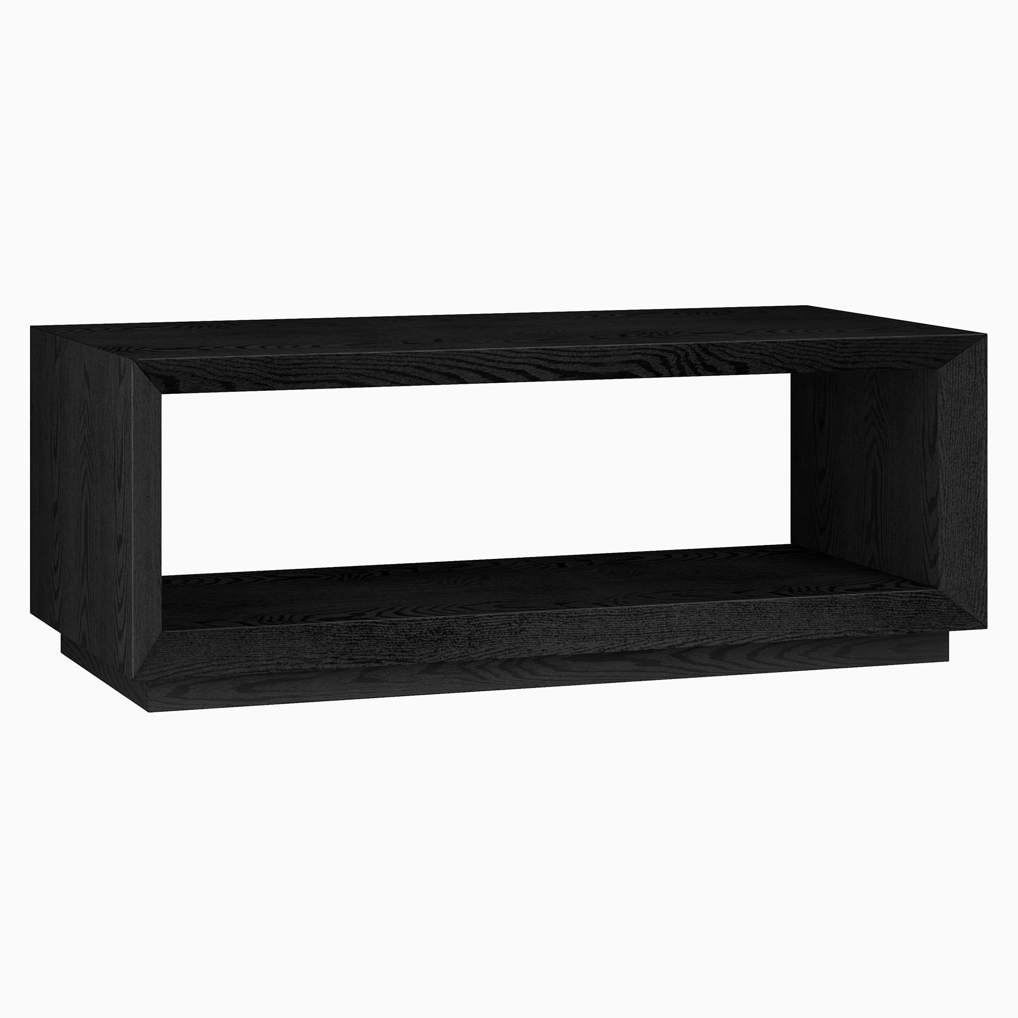Tannen 48" Black Grain MDF Rectangular Coffee Table