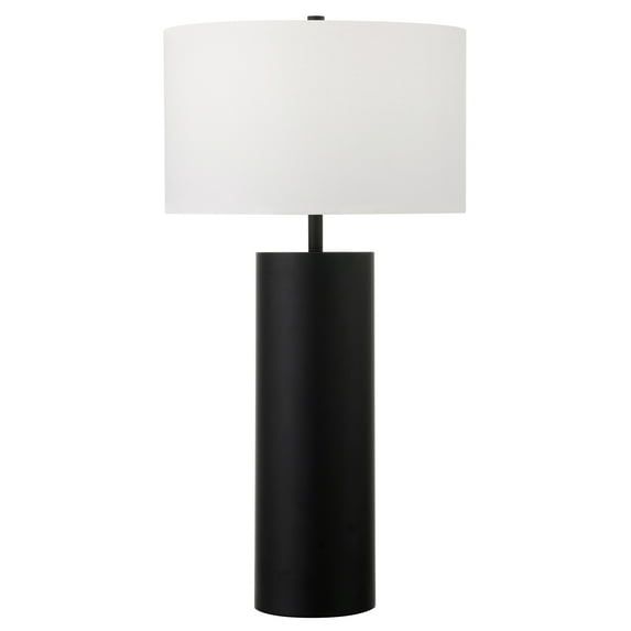 York 29.5" Blackened Bronze Table Lamp with Fabric Shade