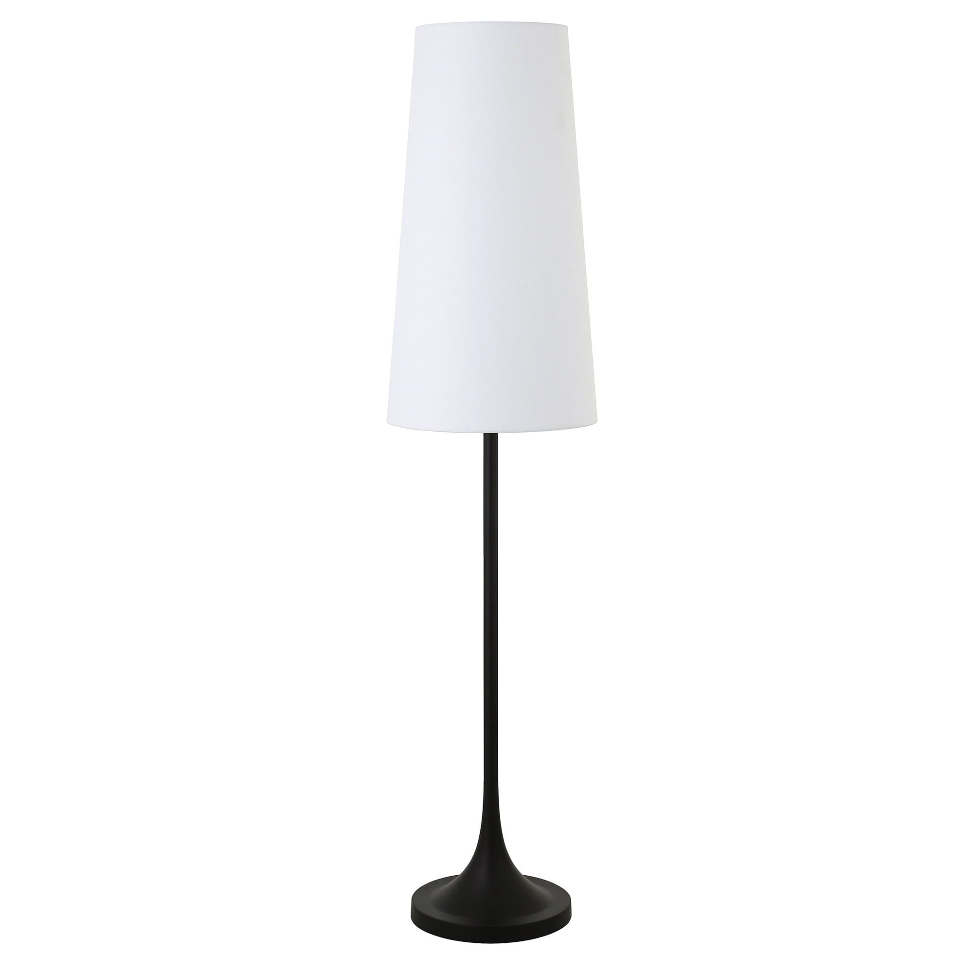 Yana 60" Smart Voice-Controlled Floor Lamp in Brushed Bronze with Off-White Shade