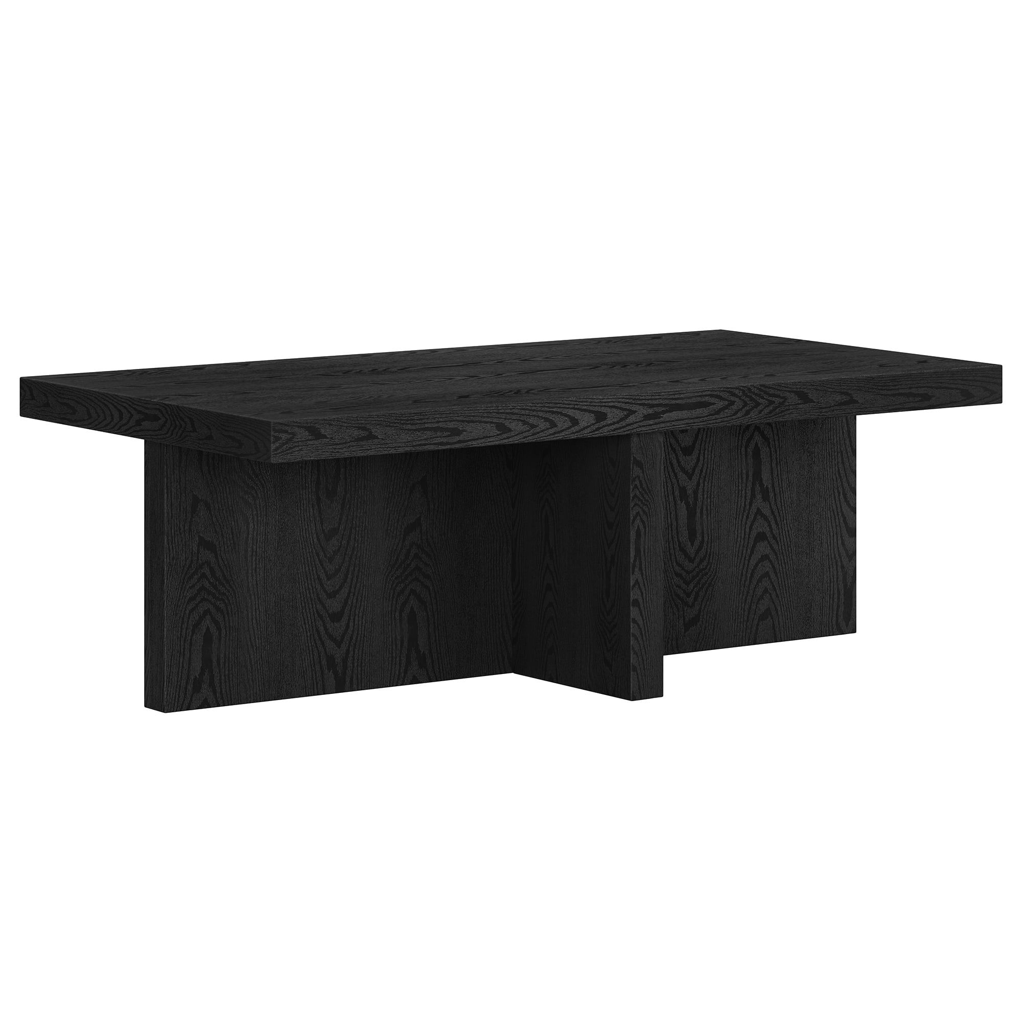 Scandinavian Natural Wood-Look 44" Rectangular Coffee Table