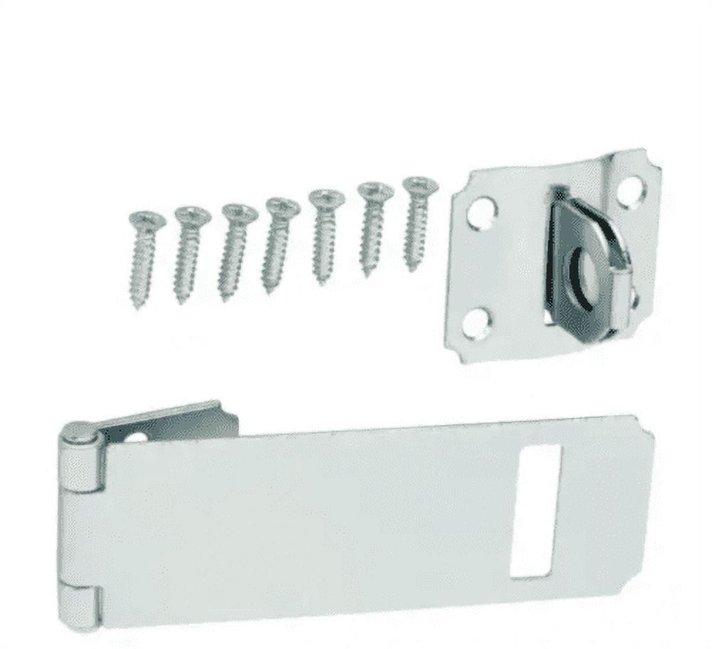 4.5-Inch Silver Zinc-Plated Adjustable Staple Safety Hasp