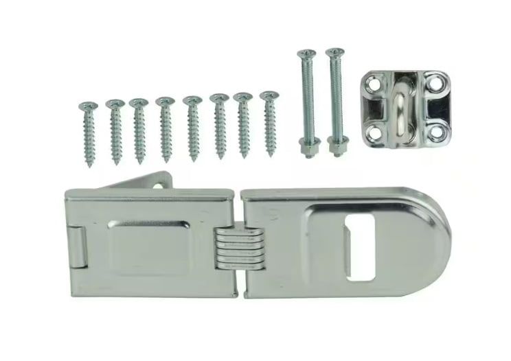 6-1/2 Inch Zinc-Plated Steel Hinge Safety Hasp