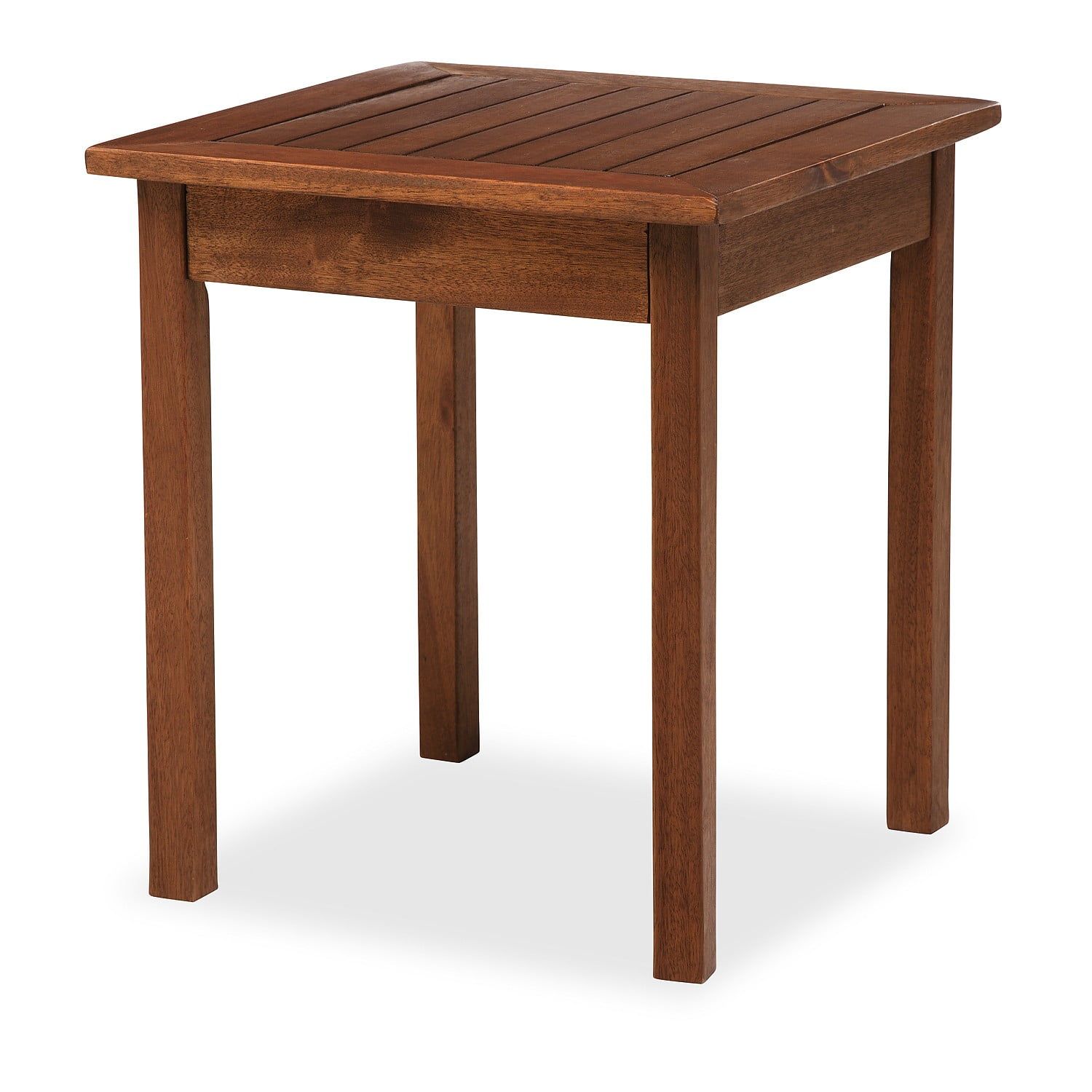 Lancaster Evergreen 21.9" Eucalyptus Wood Outdoor Side Table