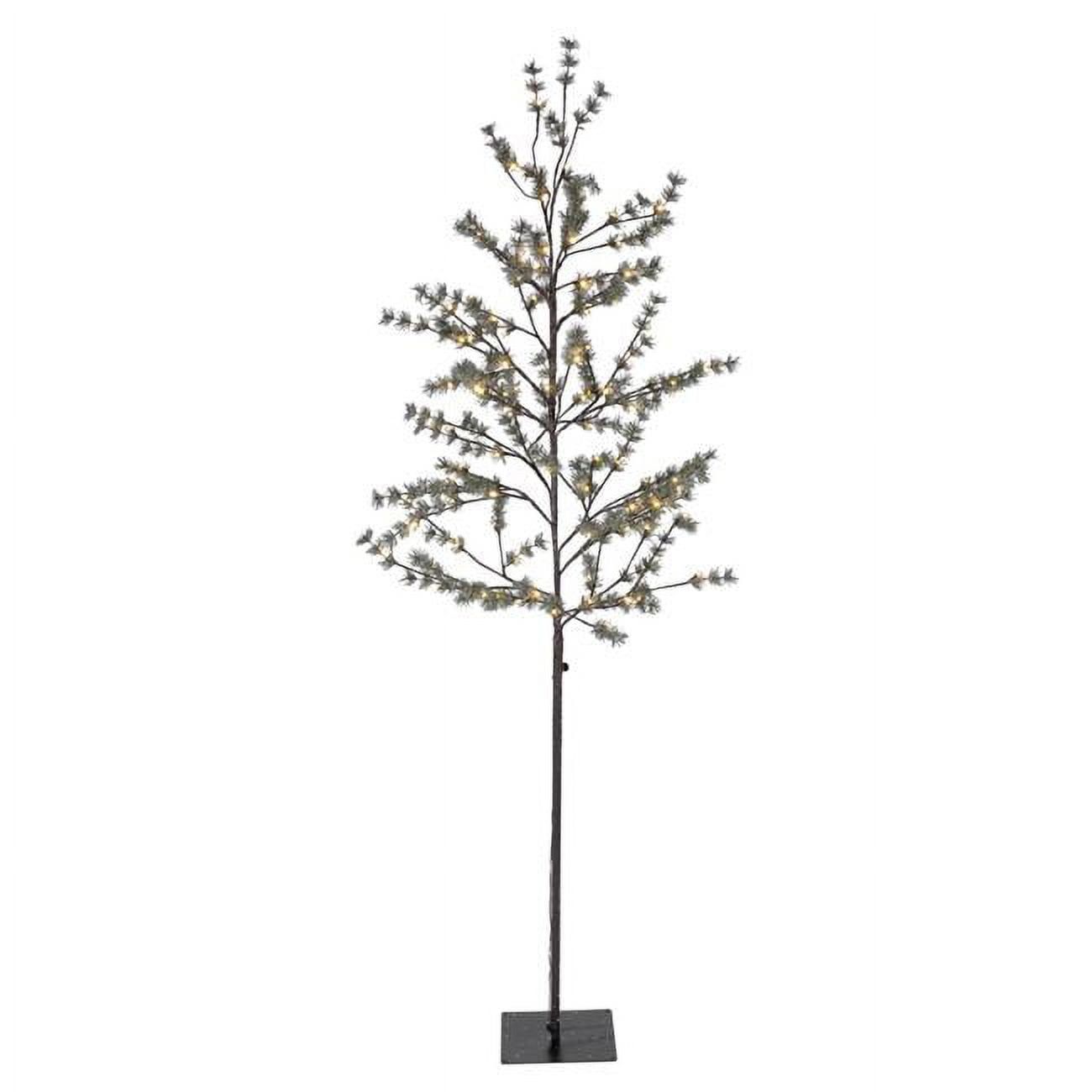 7-Foot Icy Pine Outdoor Christmas Tree with Warm White LED Lights