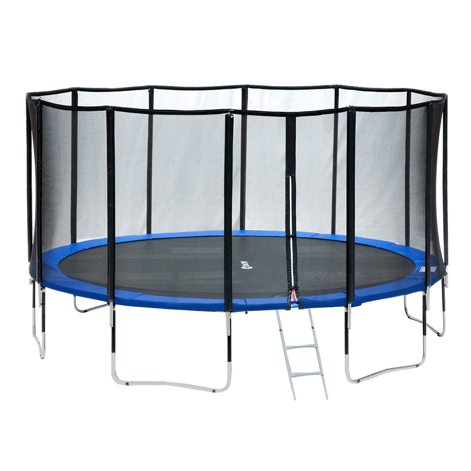 15 FT Blue Round Trampoline with Enclosure and Ladder