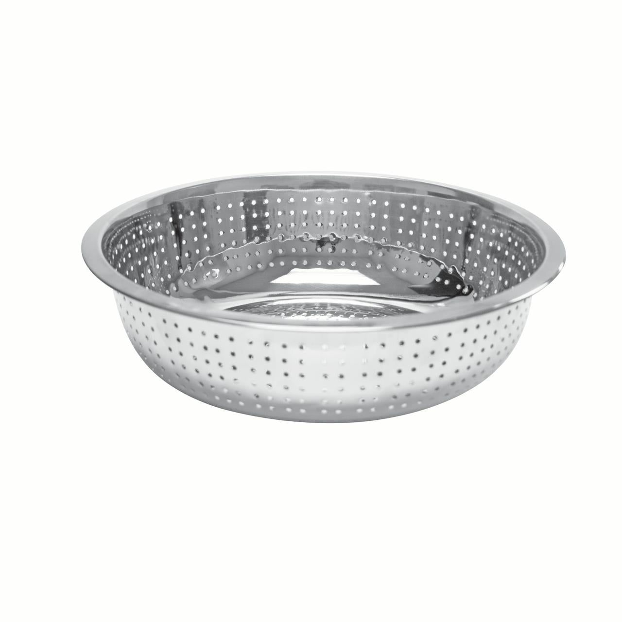 11-Inch Stainless Steel Chinese Colander with Mirror Finish