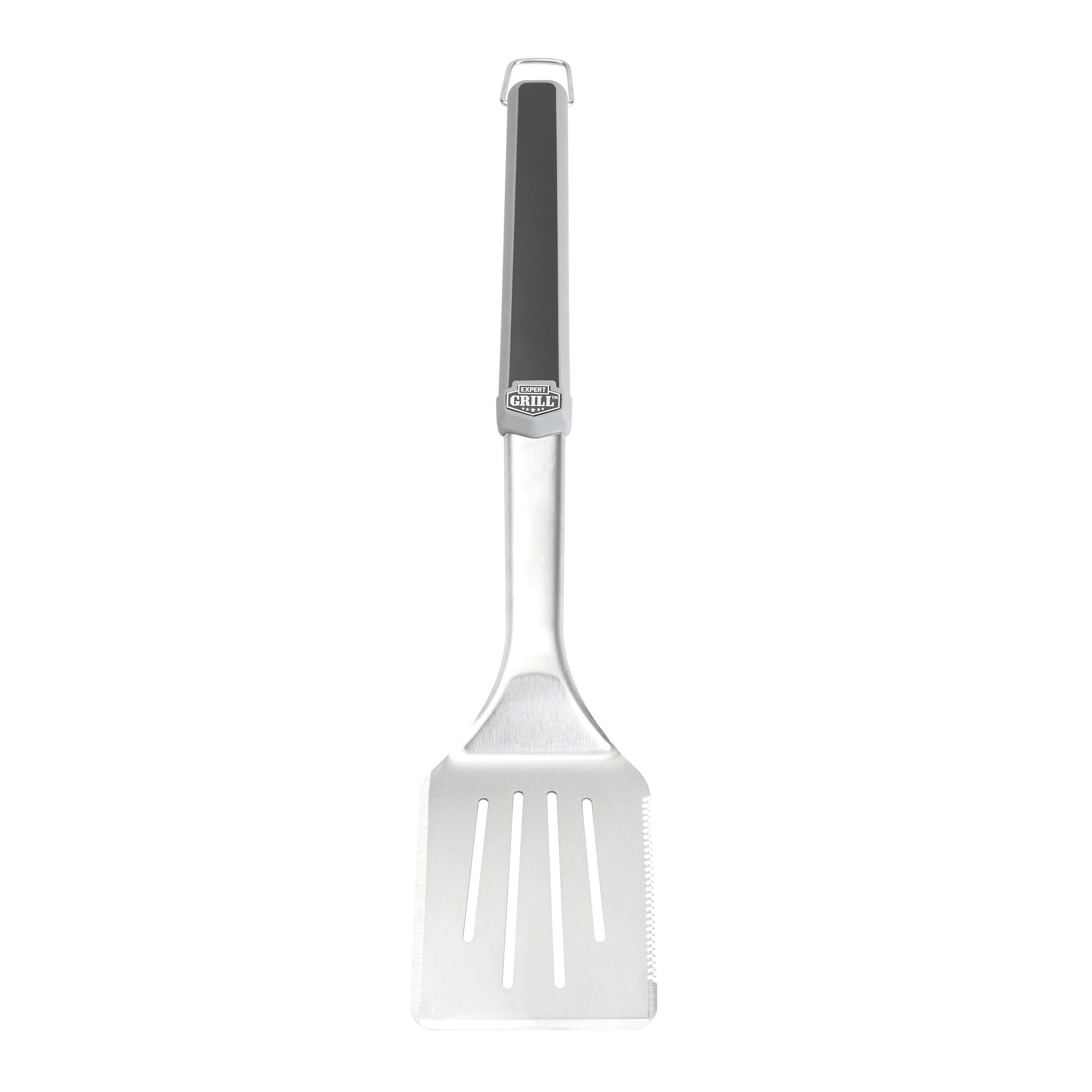 Turner Stainless Steel Grill Spatula with Black Handle