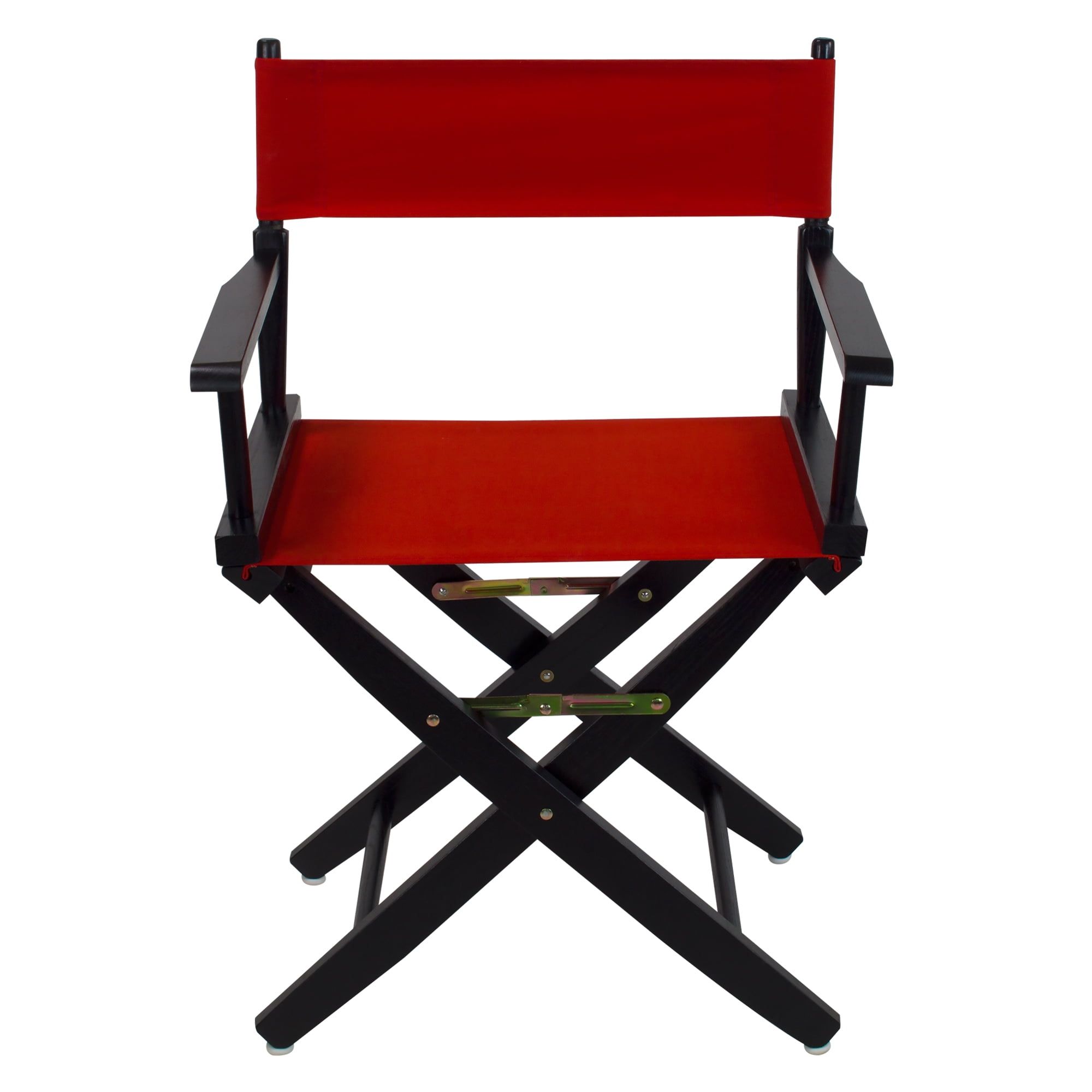 Classic 18" Black and Red Wood Directors Chair - Foldable & Durable