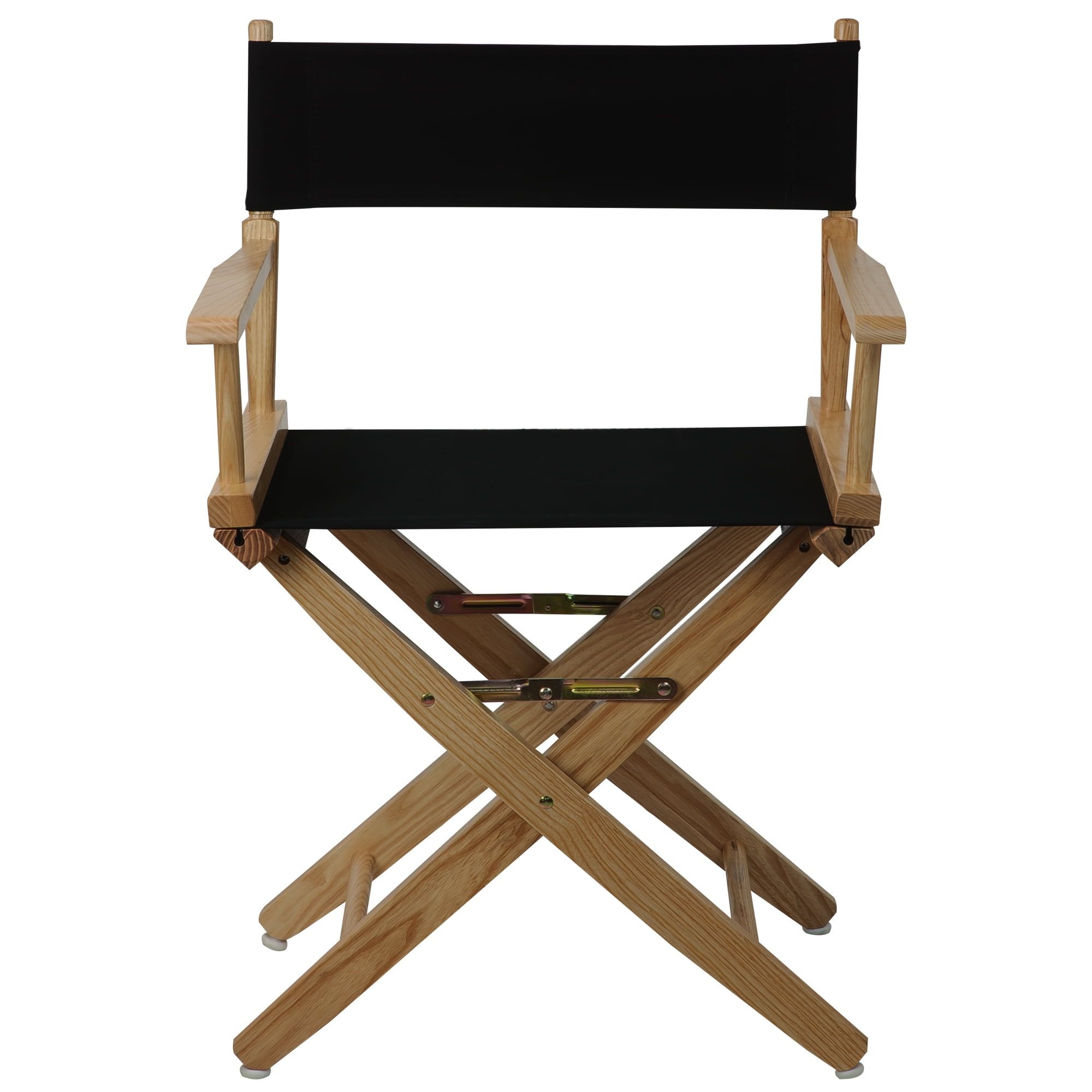 Black and Natural Oak Directors Chair with Canvas Seat