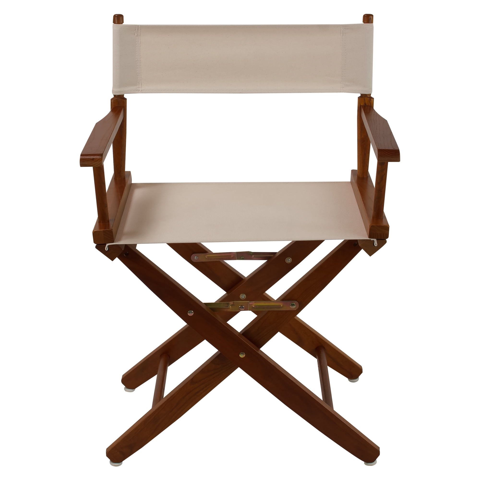 Solid Oak Extra-Wide Directors Chair with Natural Canvas