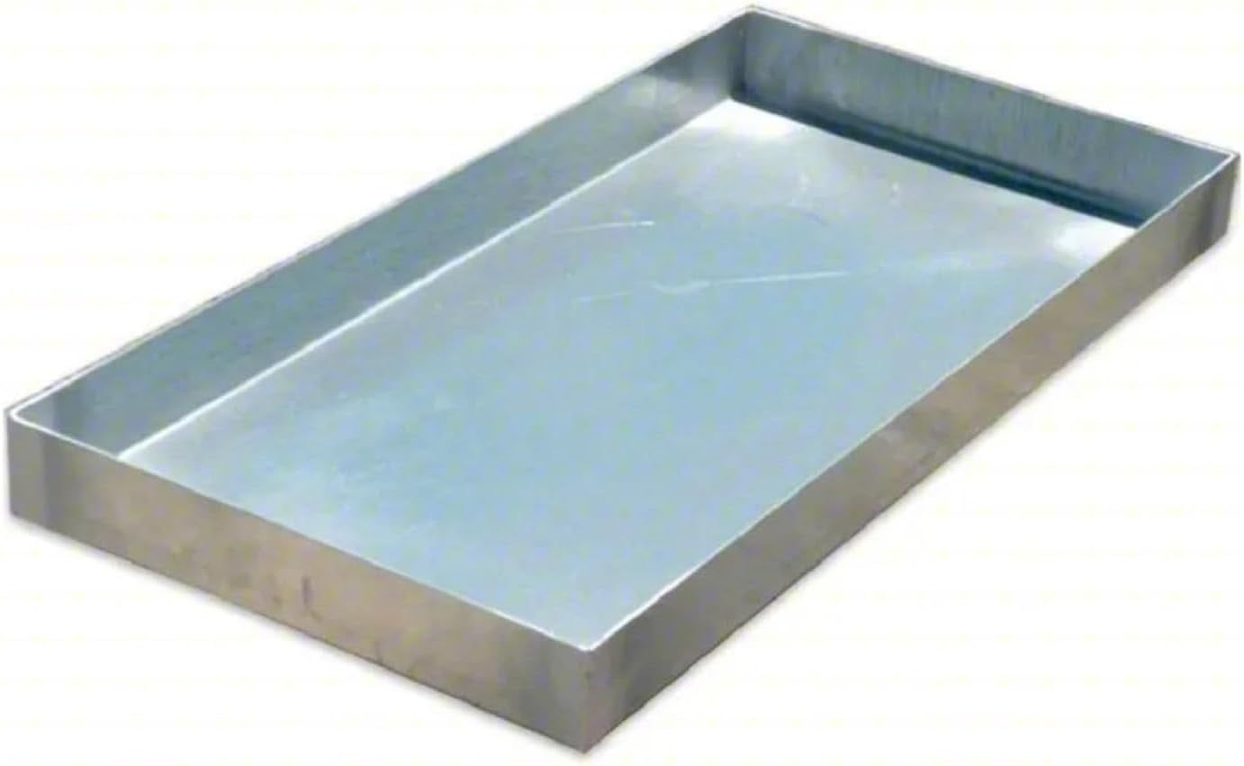 Heavy-Duty Galvanized Steel HVAC Drain Pan 22" x 22" x 2"