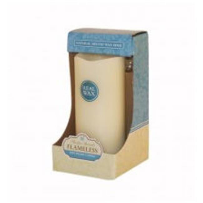 Ivory Flameless Wax Pillar Candle with Timer, 3" x 6"