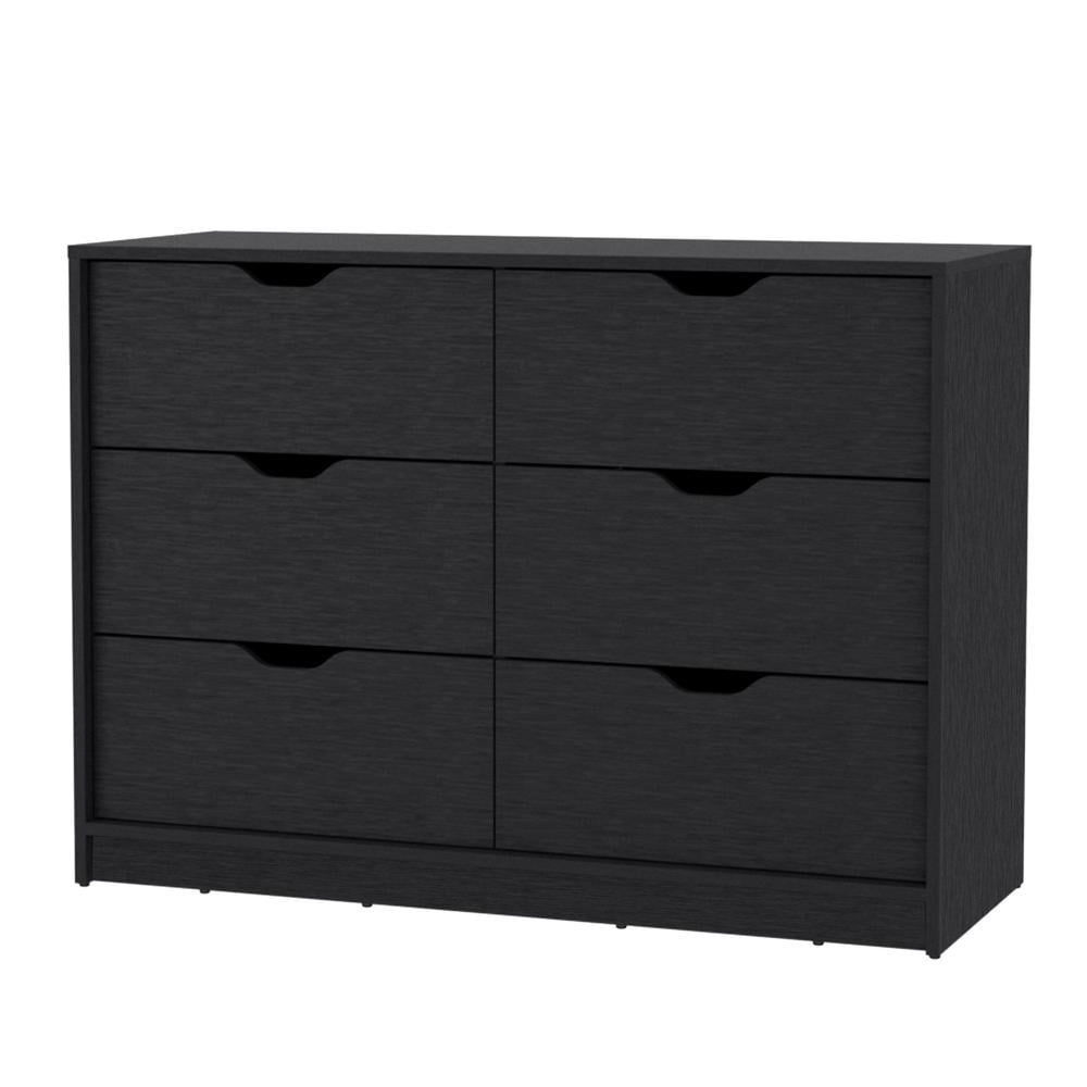 Dillon Modern Black Steel 4-Drawer Dresser with Dual Cabinets