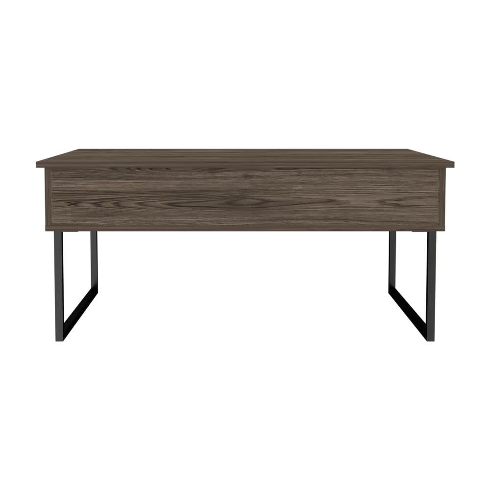 Fairfield Dark Walnut Ergonomic Lift-Top Coffee Table with Storage