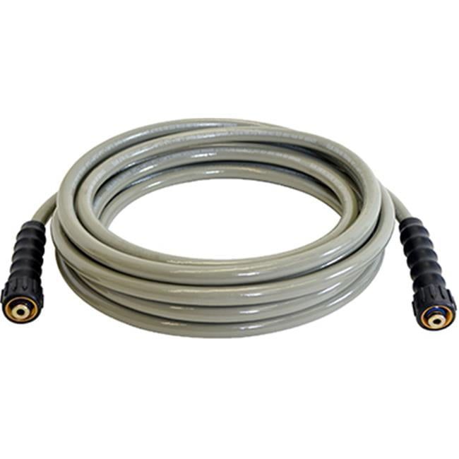 25-Foot Gray Polyurethane Pressure Washer Hose with M22 Fittings