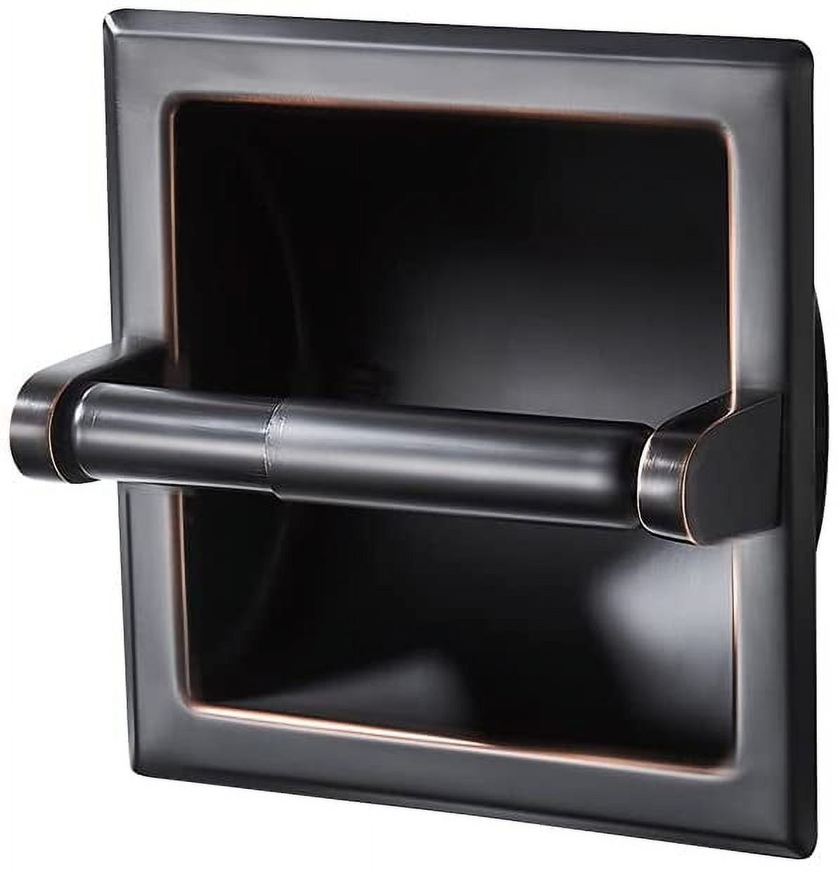 Oil Rubbed Bronze Recessed Stainless Steel Toilet Paper Holder