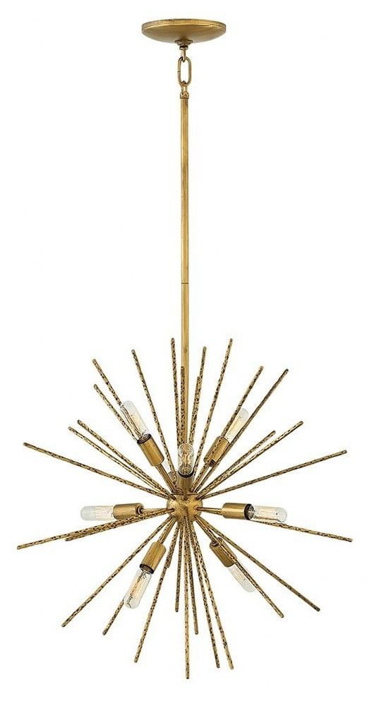 Burnished Gold Sputnik Sphere 8-Light Chandelier