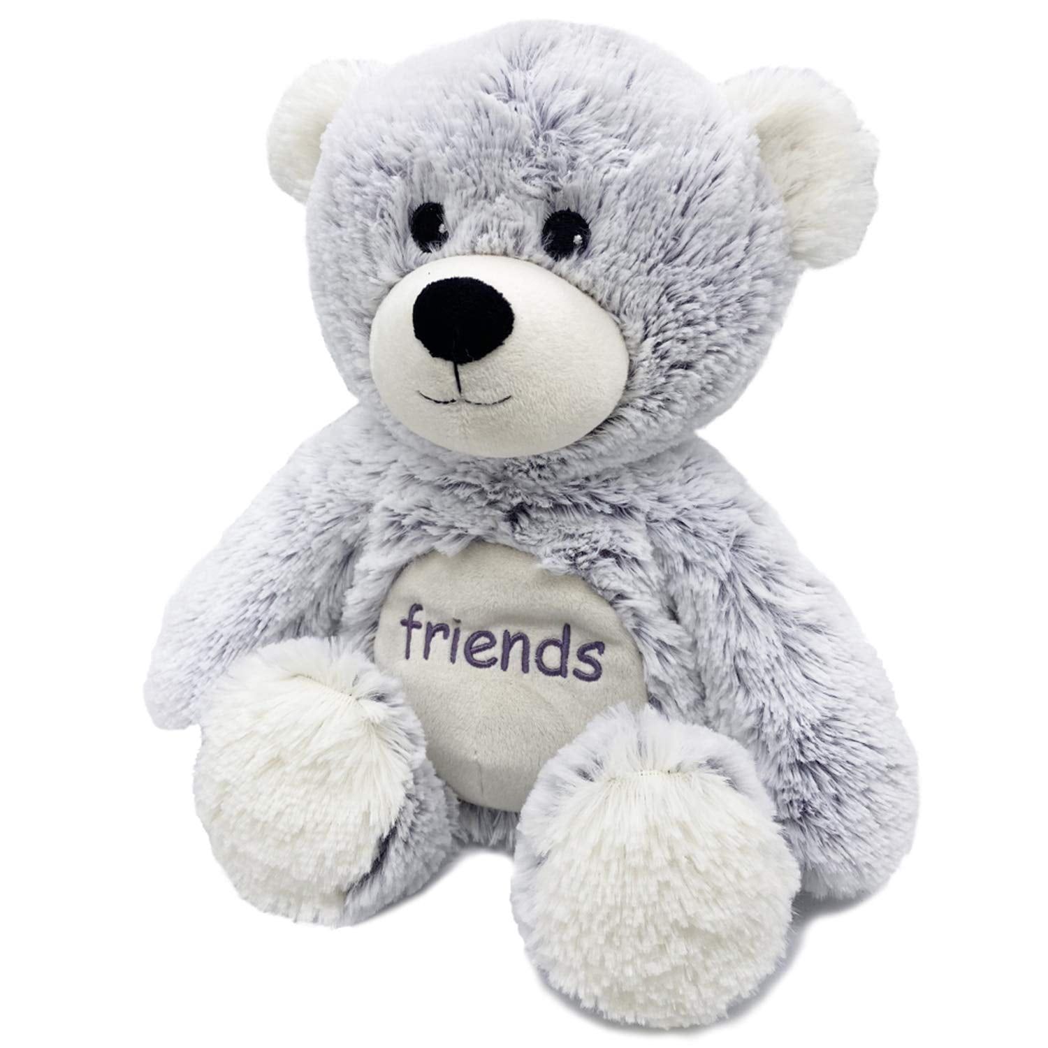 Gray and White Cotton Plush Friends Bear