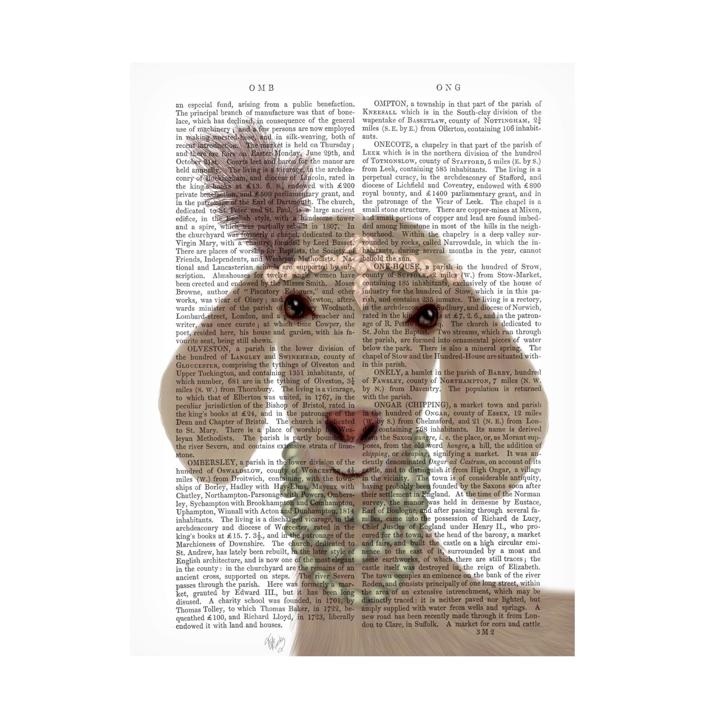 Posh White Goat in Flapper Outfit Canvas Art