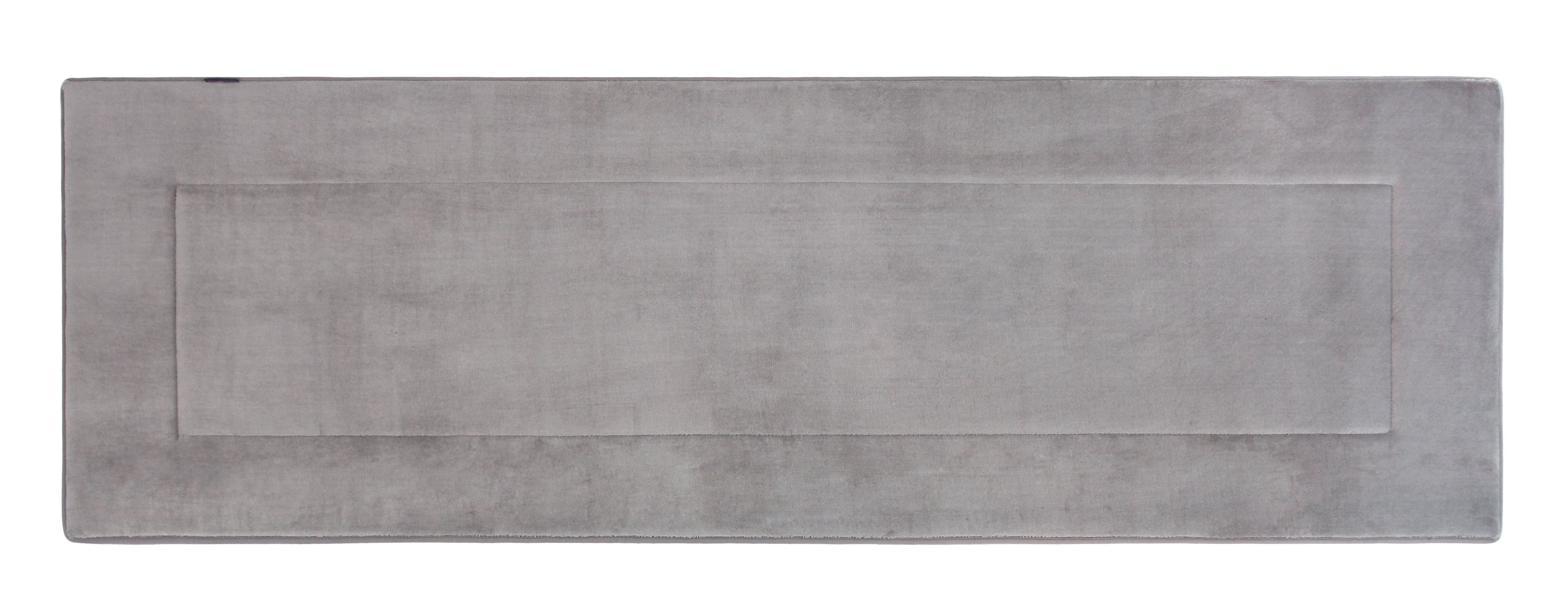 Gray Memory Foam Non-Slip Rectangular Runner Rug