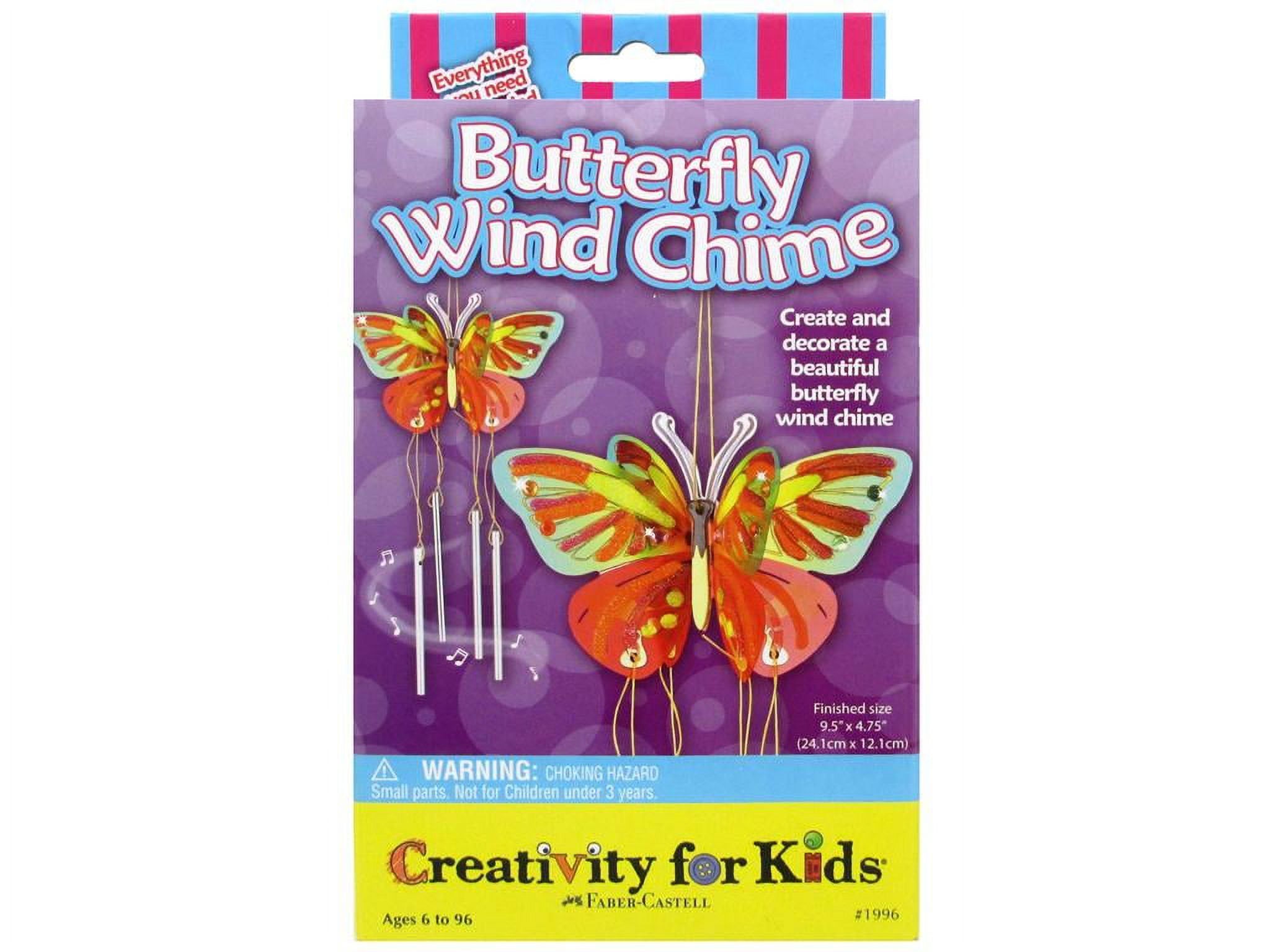 Colorful Butterfly Wind Chime Craft Kit with Metal Chimes