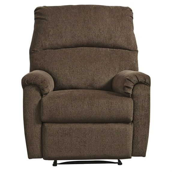 Chocolate Brown Polyester Contemporary Recliner