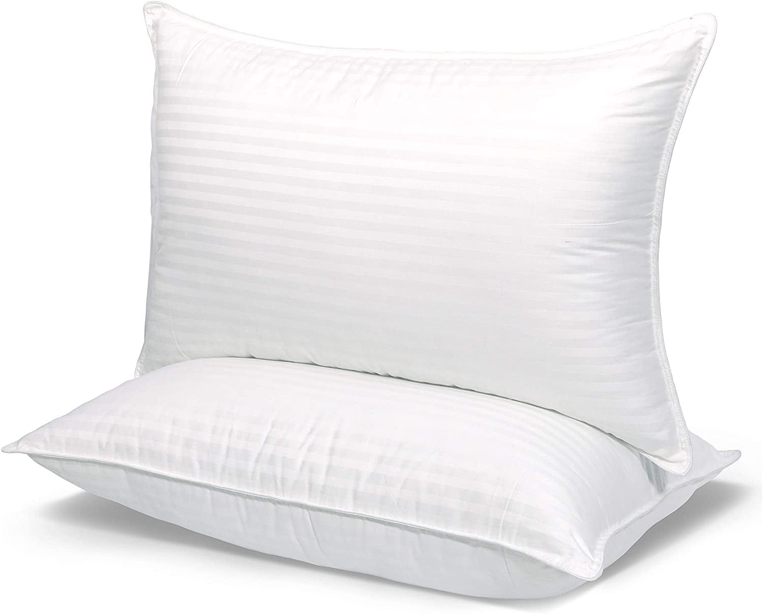 King Size White Microfiber Down Alternative Bed Pillows 2-Pack