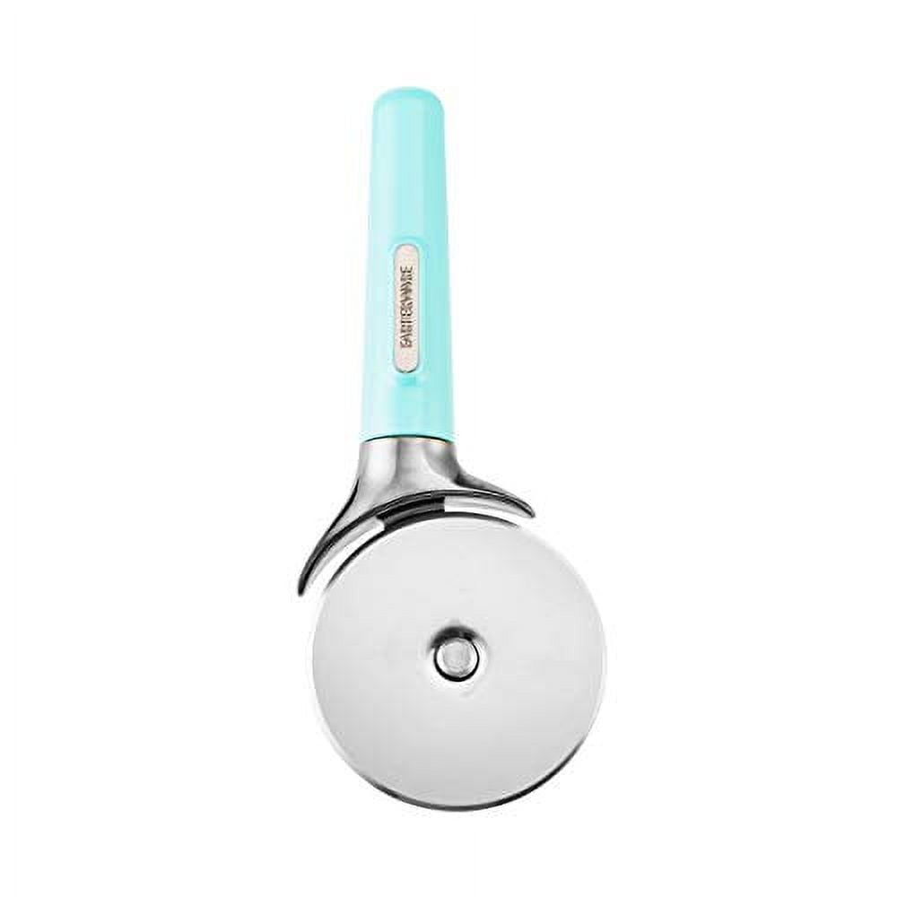 Aqua Stainless Steel Pizza Cutter with Comfort Handle