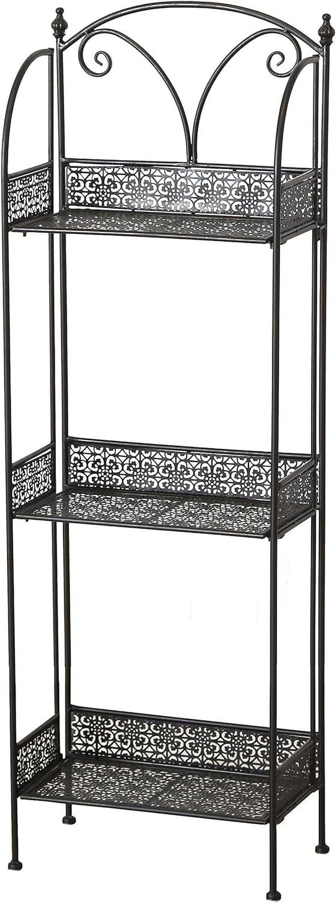 Black Iron 3-Tier Country Rustic Plant Stand