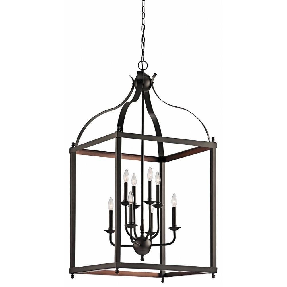 Olde Bronze 8-Light Traditional Cage Pendant Chandelier