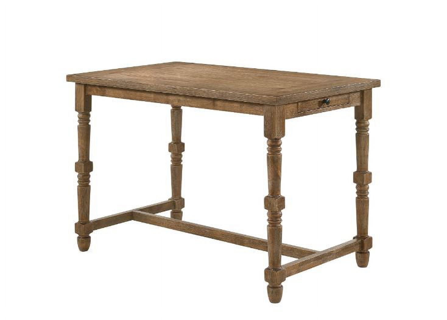 Weathered Oak Counter Height Dining Table