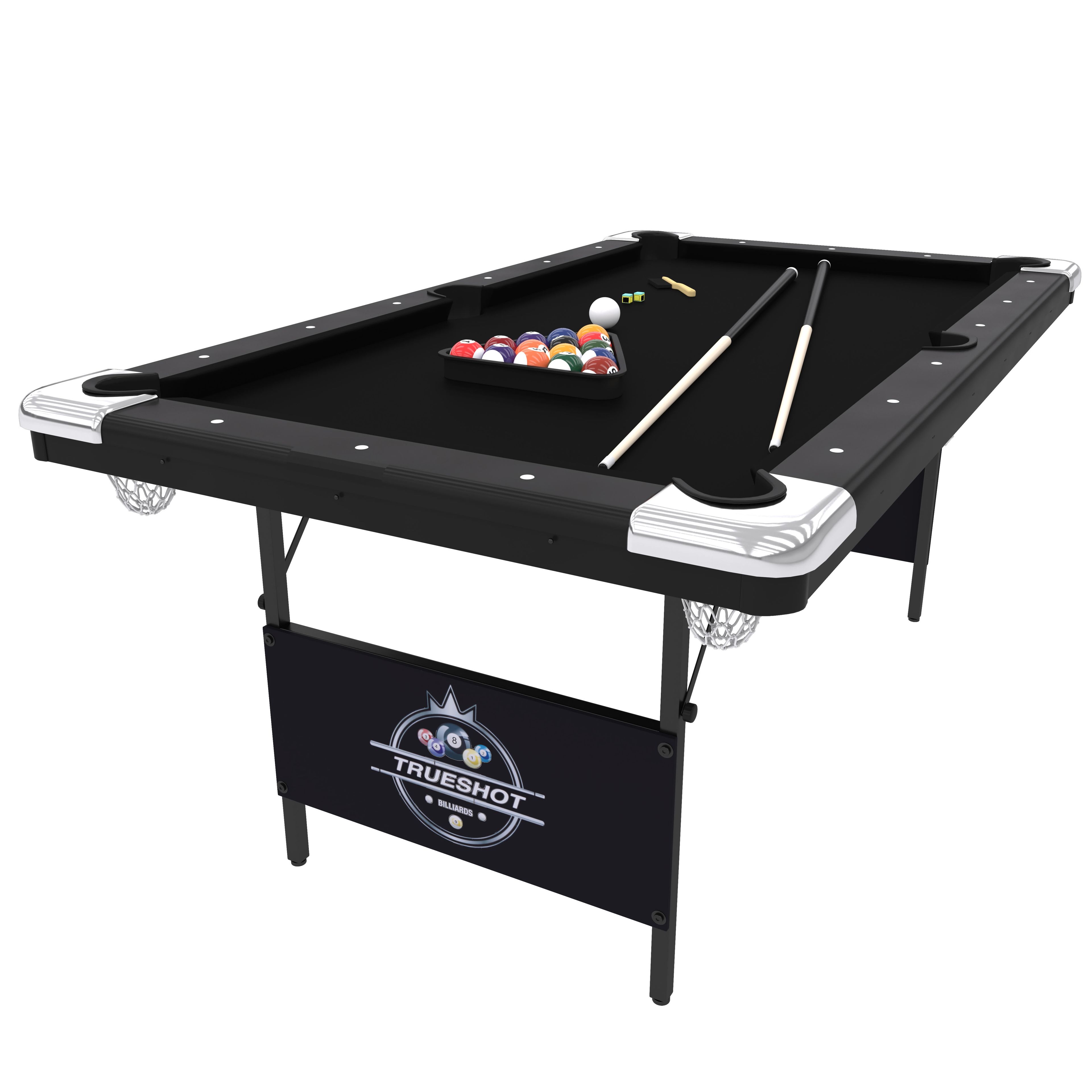 Fat Cat Trueshot 6' Black Folding Billiard Pool Table