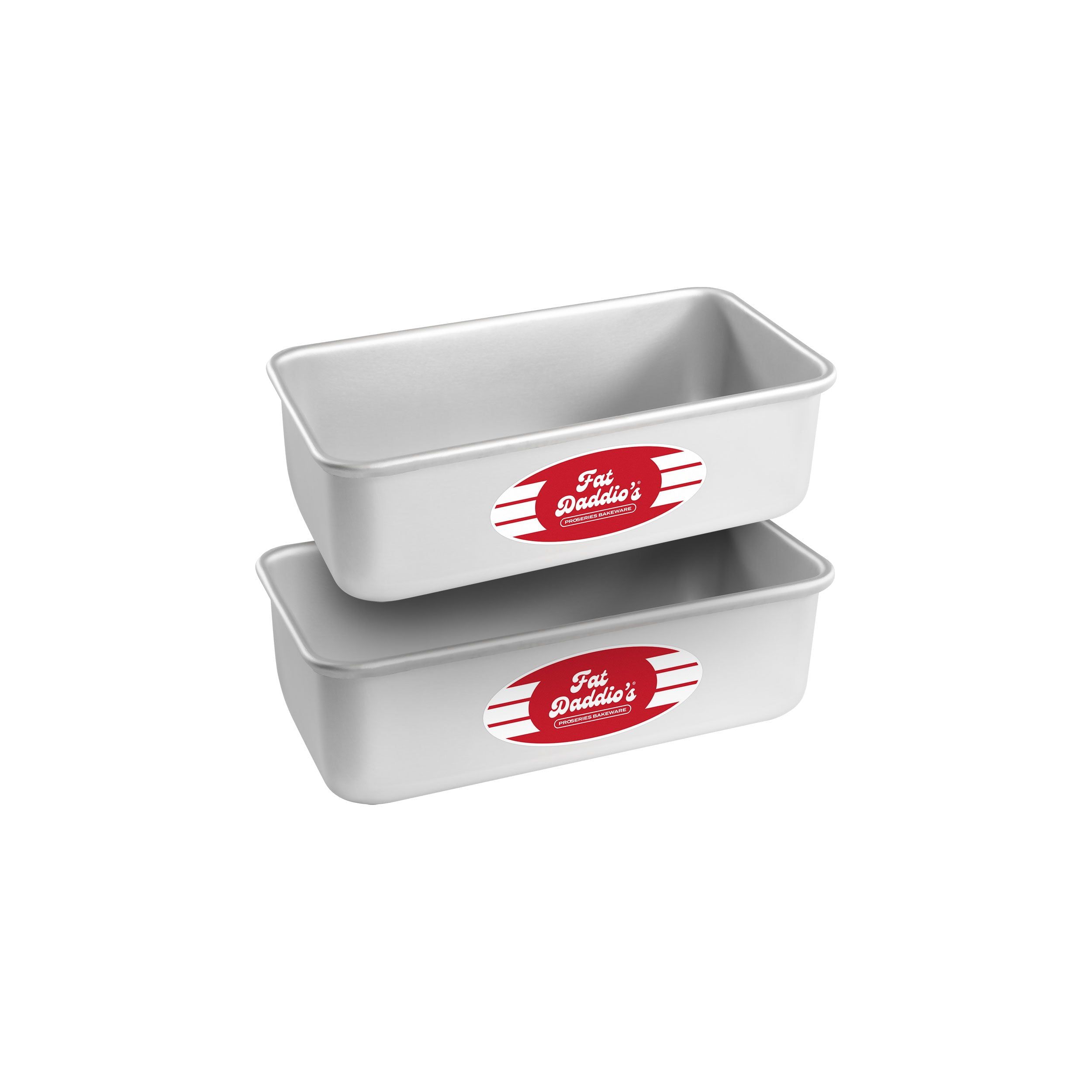 Fat Daddio's Silver Aluminum Bread Loaf Pan Set, 7.75 x 3.75 Inch