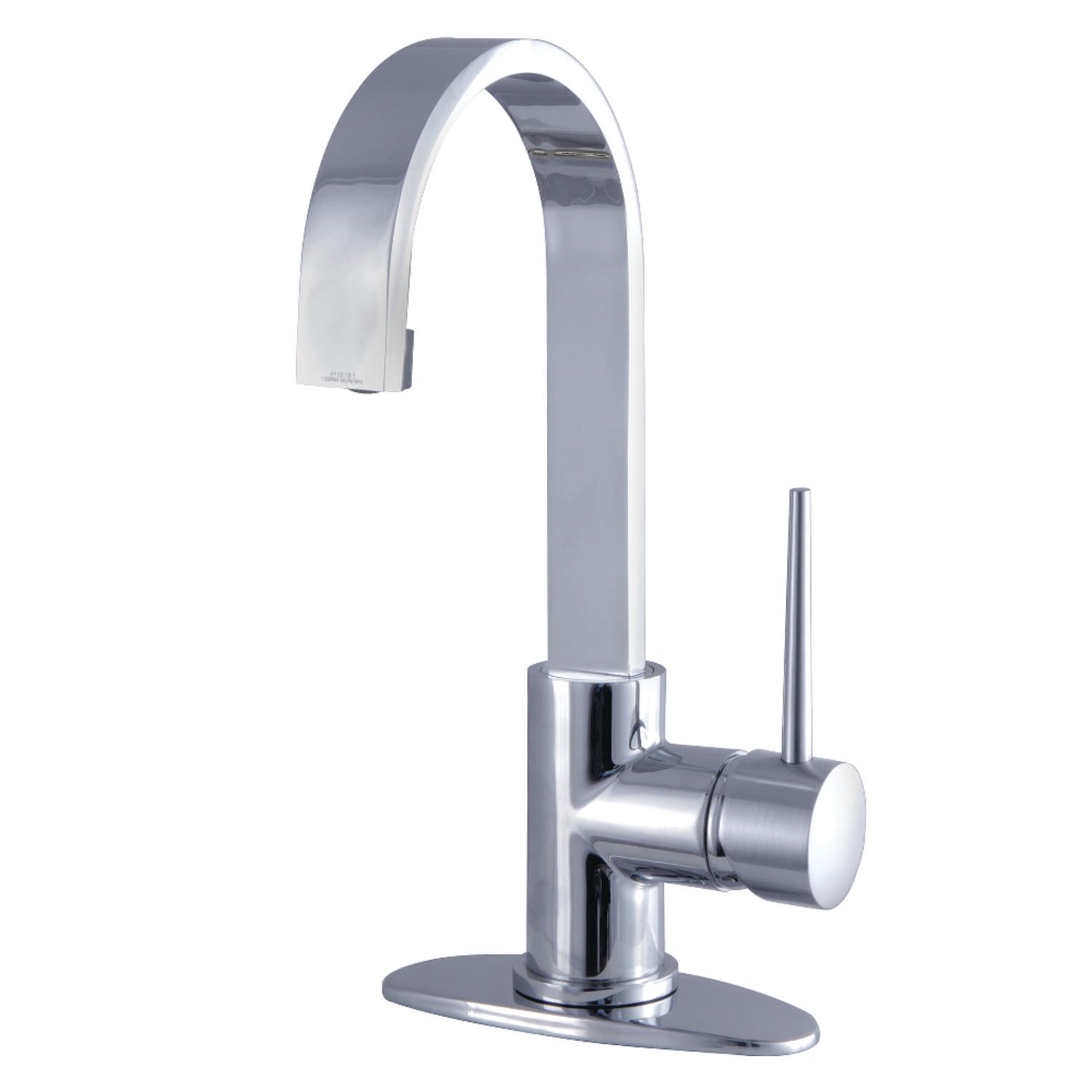 New York Sleek Single-Handle Polished Chrome Bathroom Faucet