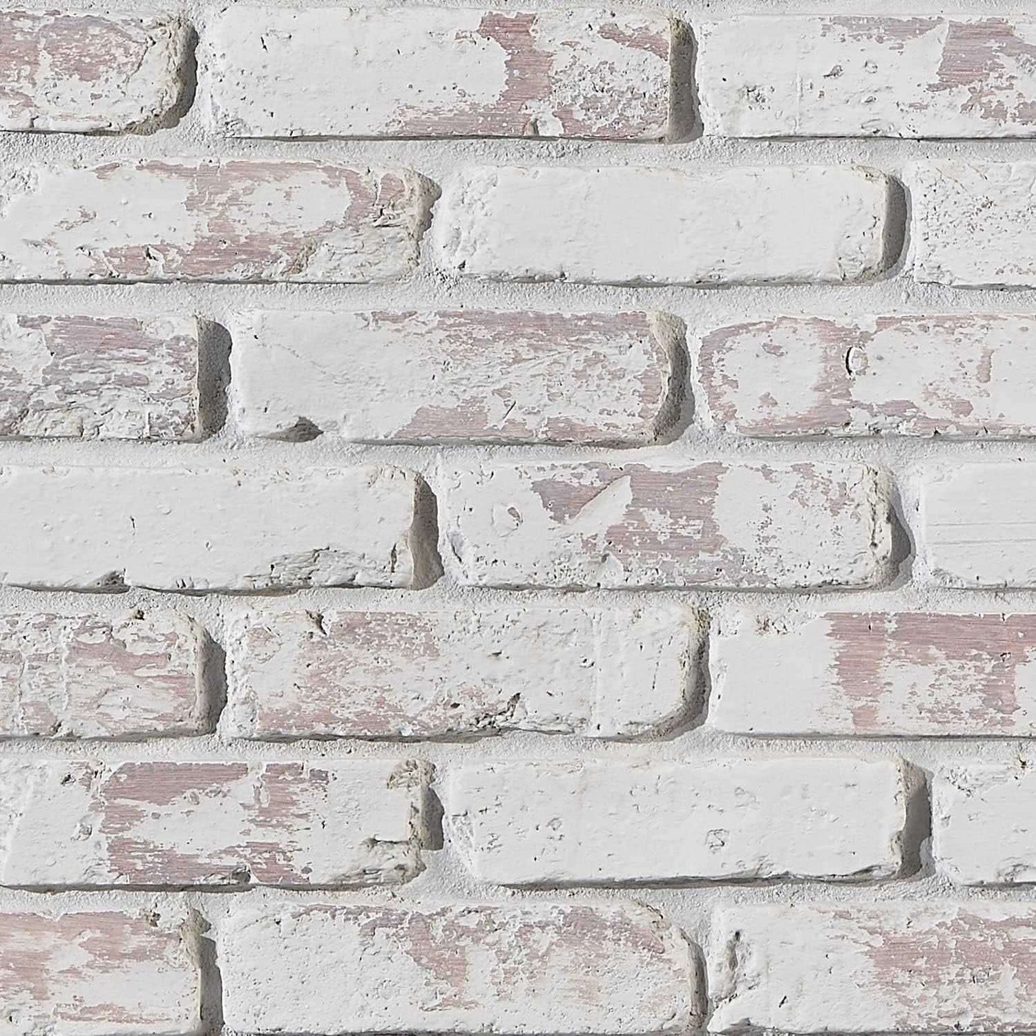 Whitewash High-Density Polyurethane Faux Brick Wall Panel Sample