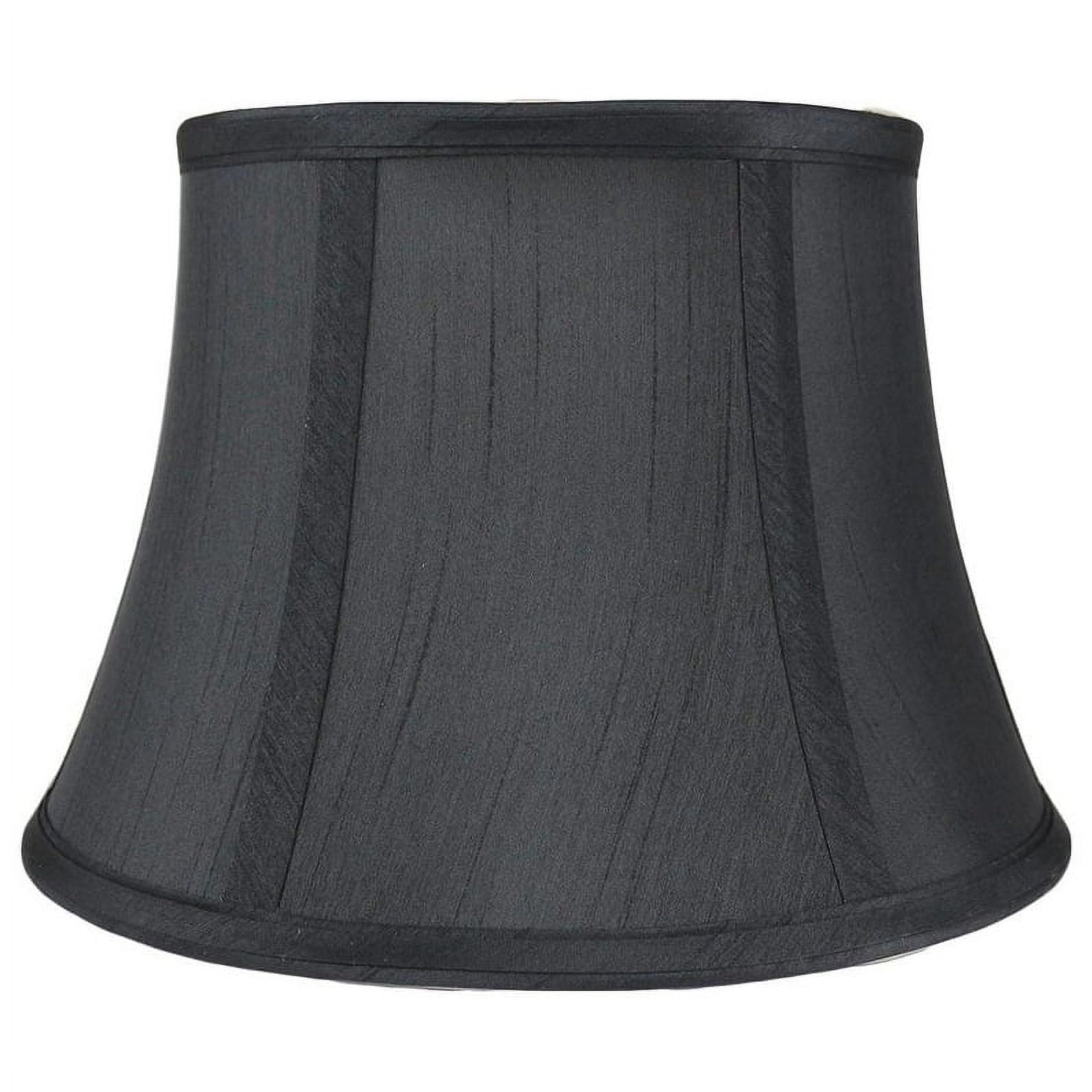 Black Silk Bell Lamp Shade 7" Top 10" Bottom