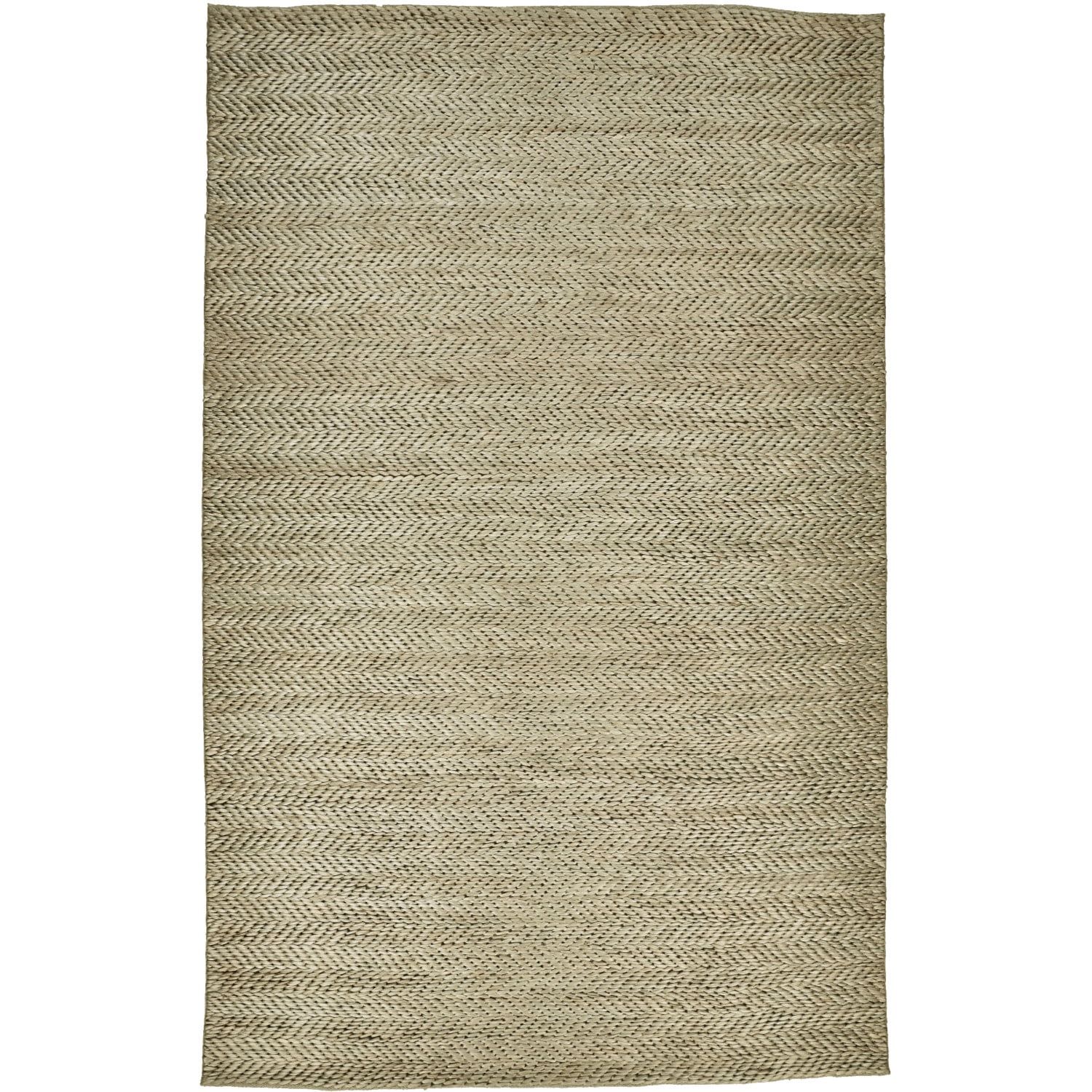 Dove & Tan Handwoven Jute-Cotton 8' x 11' Reversible Area Rug