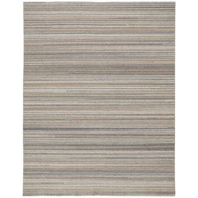 Handmade Easy-Care Gray Wool 4' x 6' Reversible Rug
