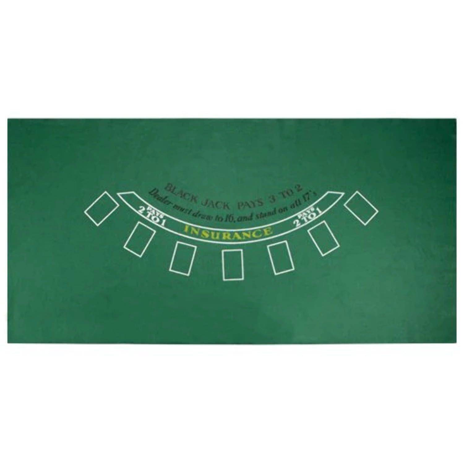 Green Casino Blackjack Table Felt Layout Mat