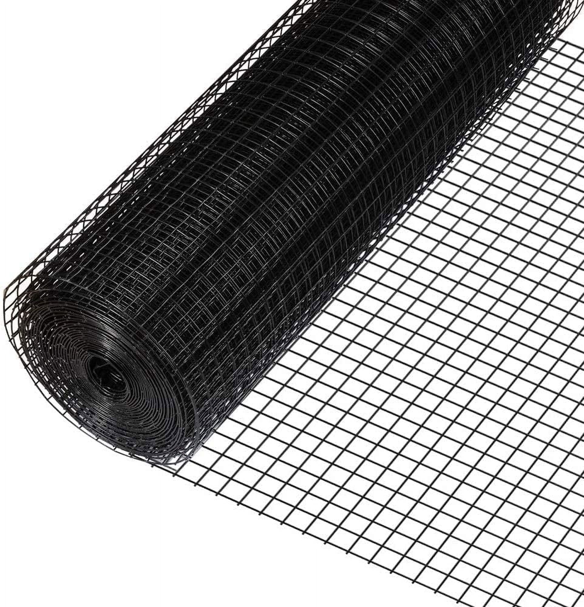 Black Vinyl Coated Welded Wire Mesh Fence, 2 ft x 50 ft