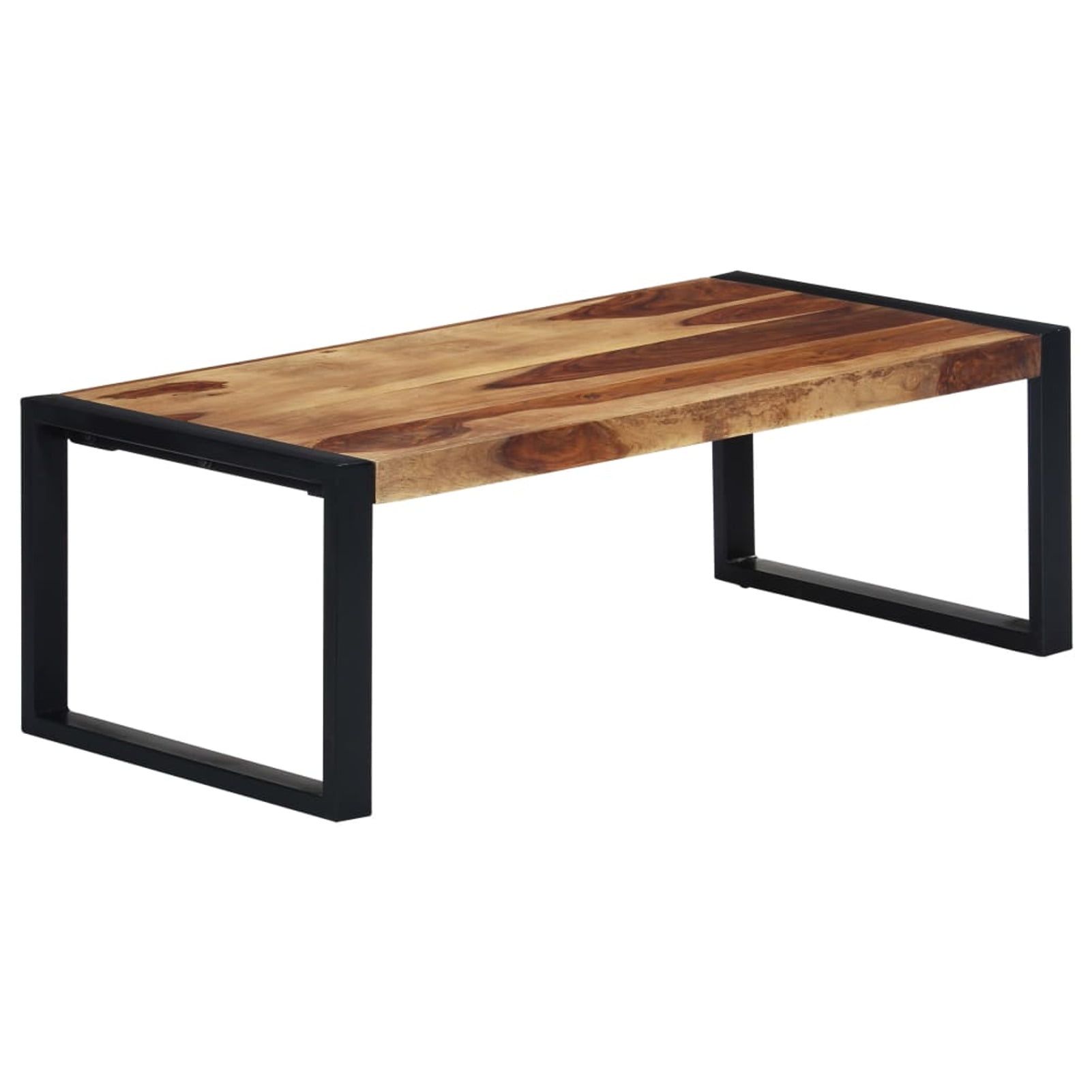 Rustic Sheesham Wood and Steel Coffee Table 43.3"x23.6"