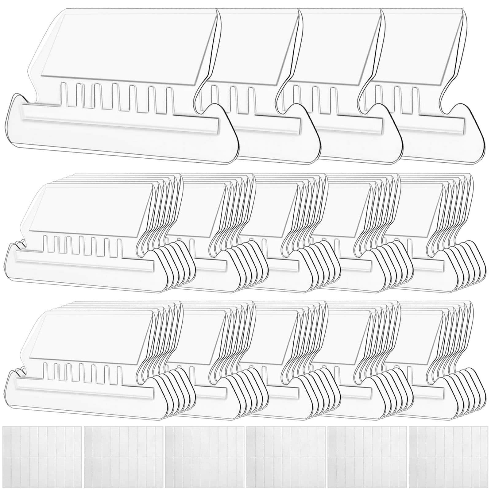 Clear Plastic Hanging File Folder Tabs with Inserts, 2-Inch, 100 Sets