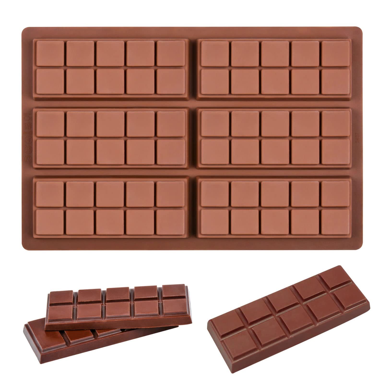 Eco-Friendly Silicone Rectangle Chocolate Bar Molds, Pack of 1