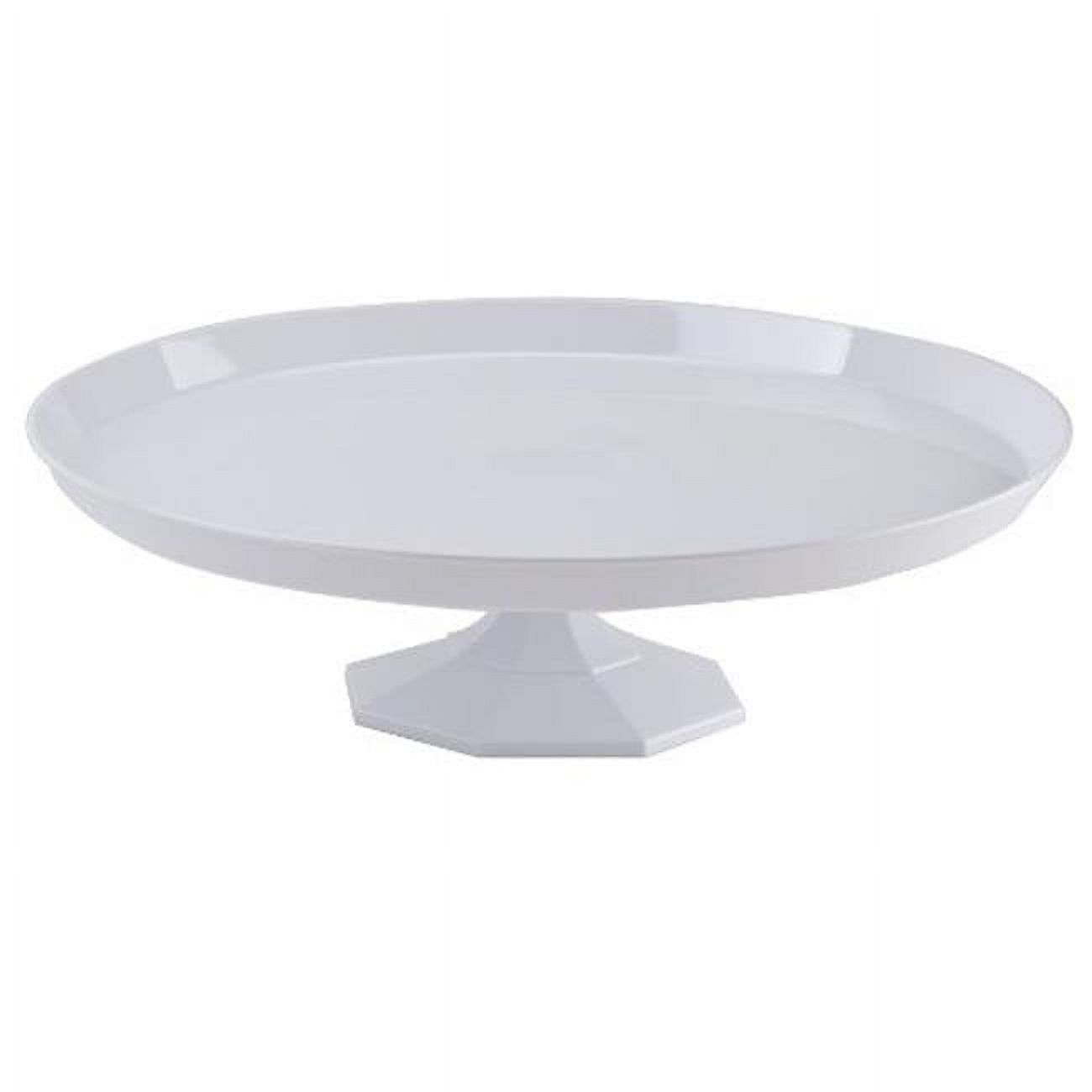 White 13.75" Premium Plastic Cake Stand