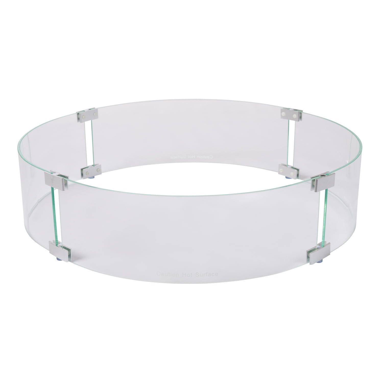 Clear Tempered Glass Wind Guard for Round Fire Pits