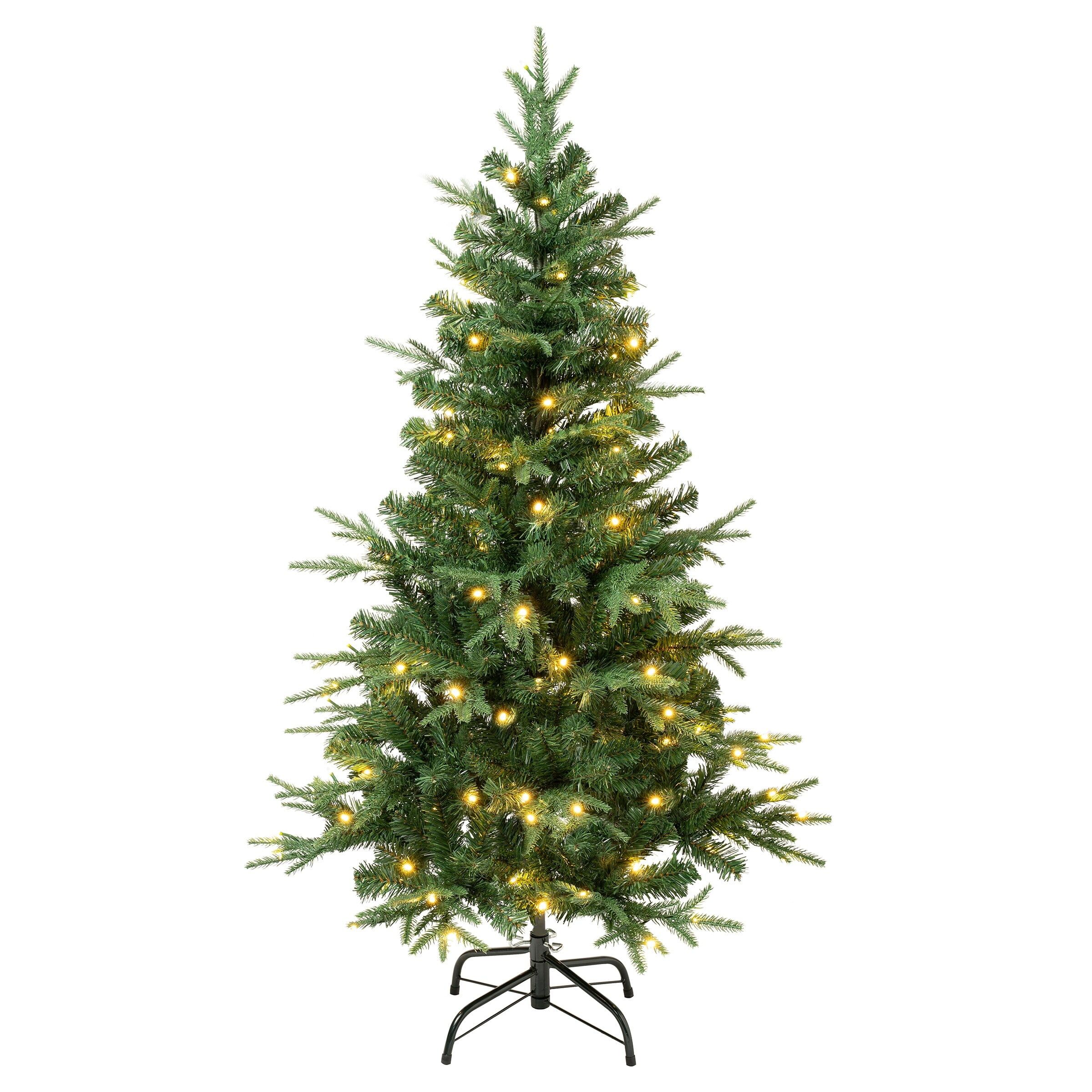 4.5 ft Green Duxbury Tree with Warm White LED Lights