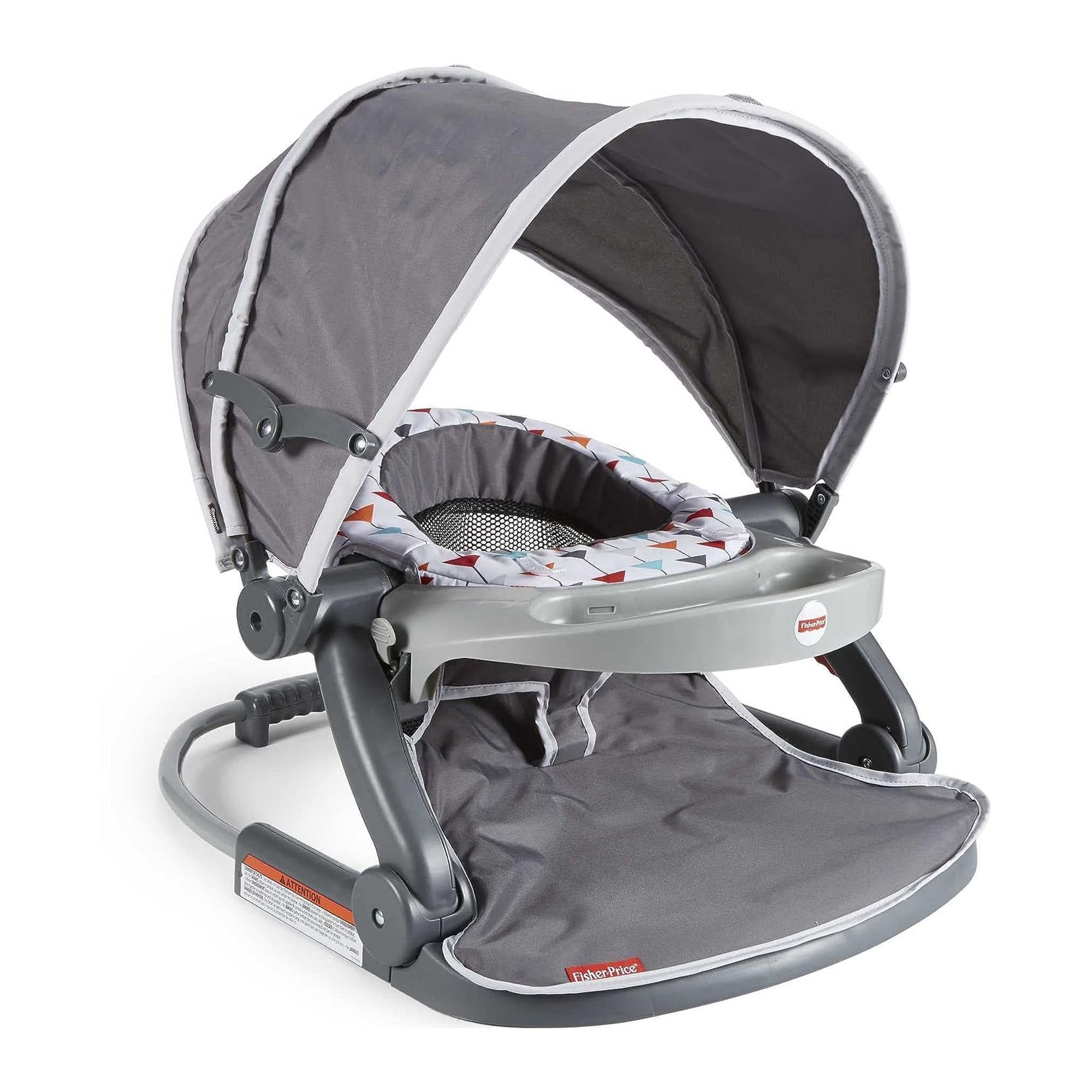 Gray Portable Foldable Baby Travel Chair with Canopy