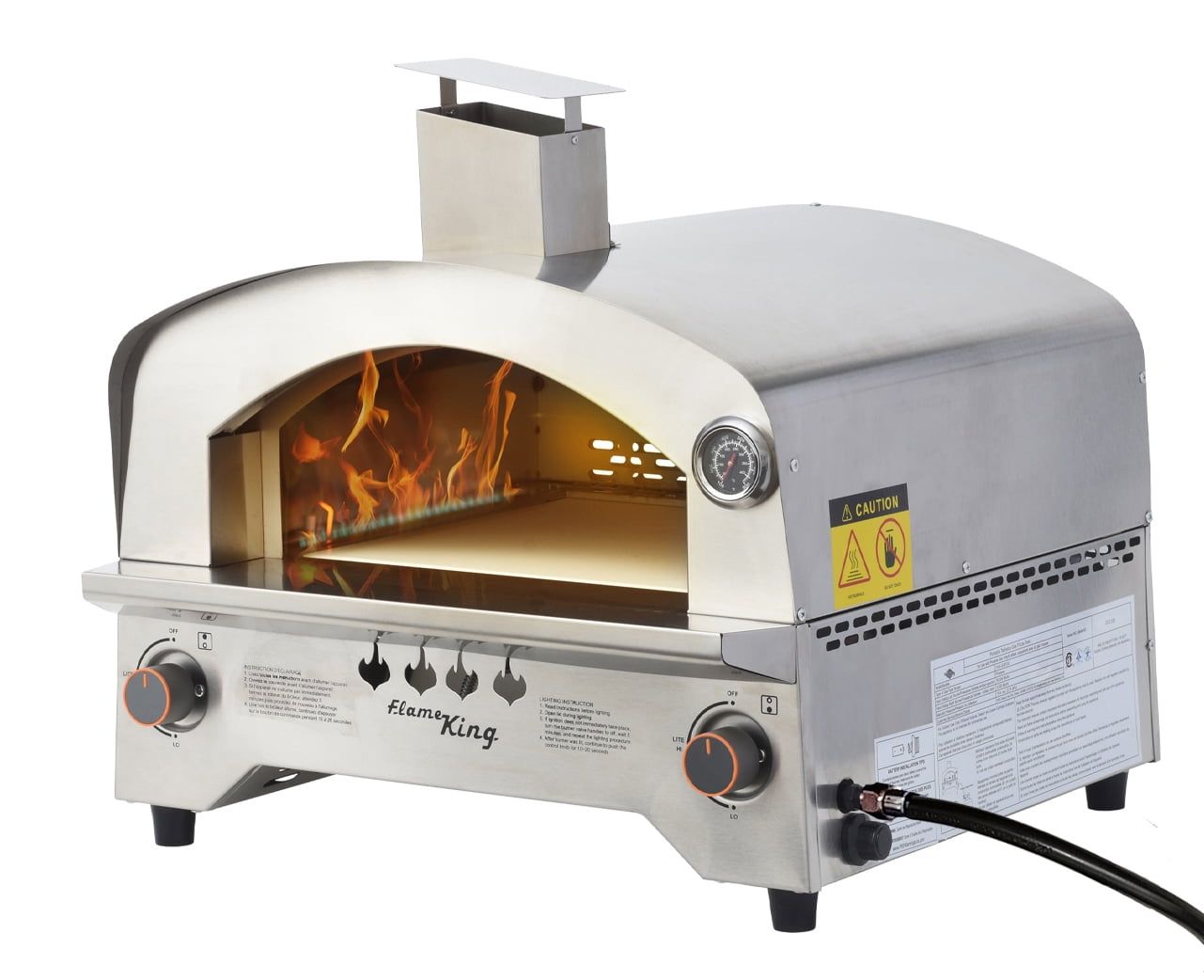 Flame King Stainless Steel Propane Outdoor Pizza Oven