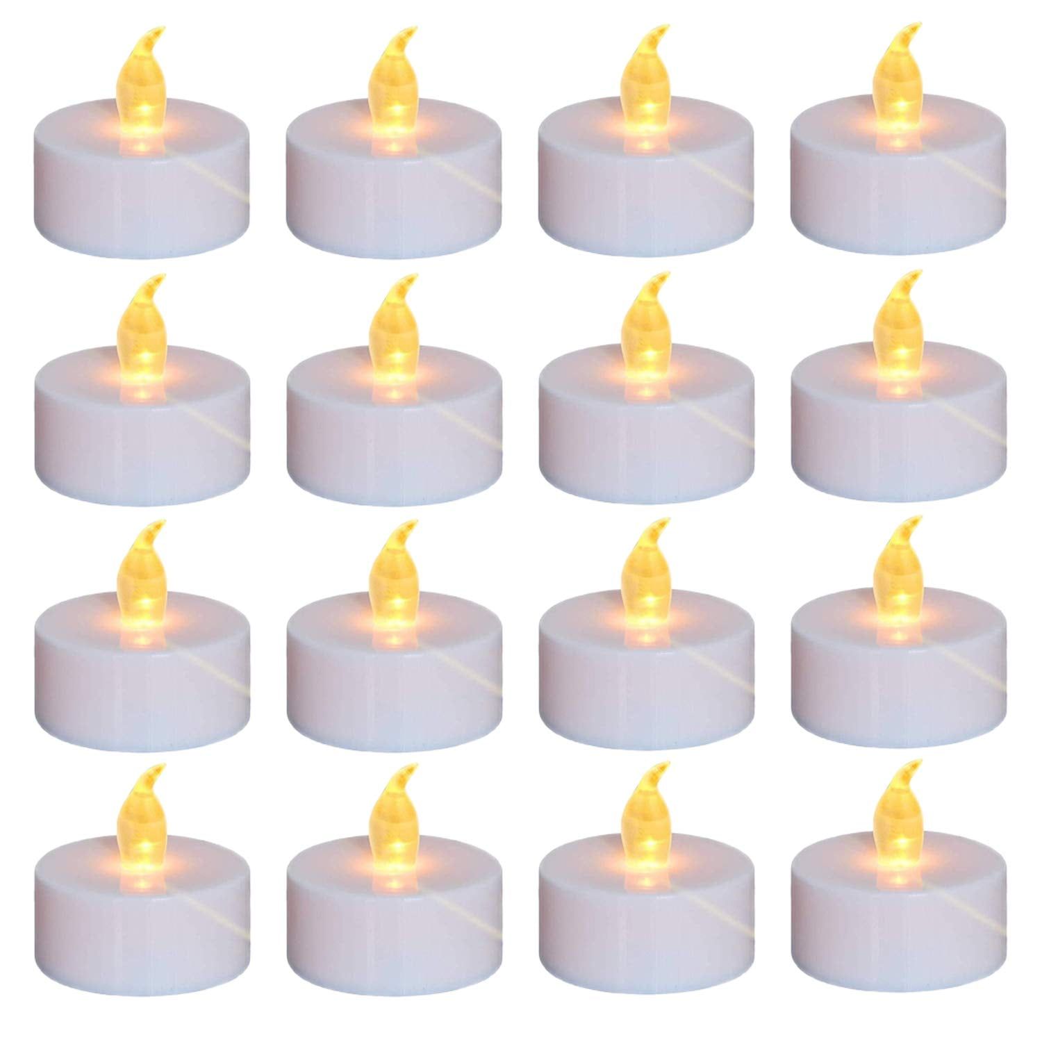 Warm Yellow Flameless LED Tealight Candles (100-Pack)