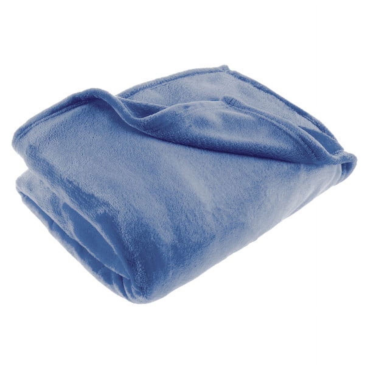 Oversized Blue Flannel Fleece Throw Blanket